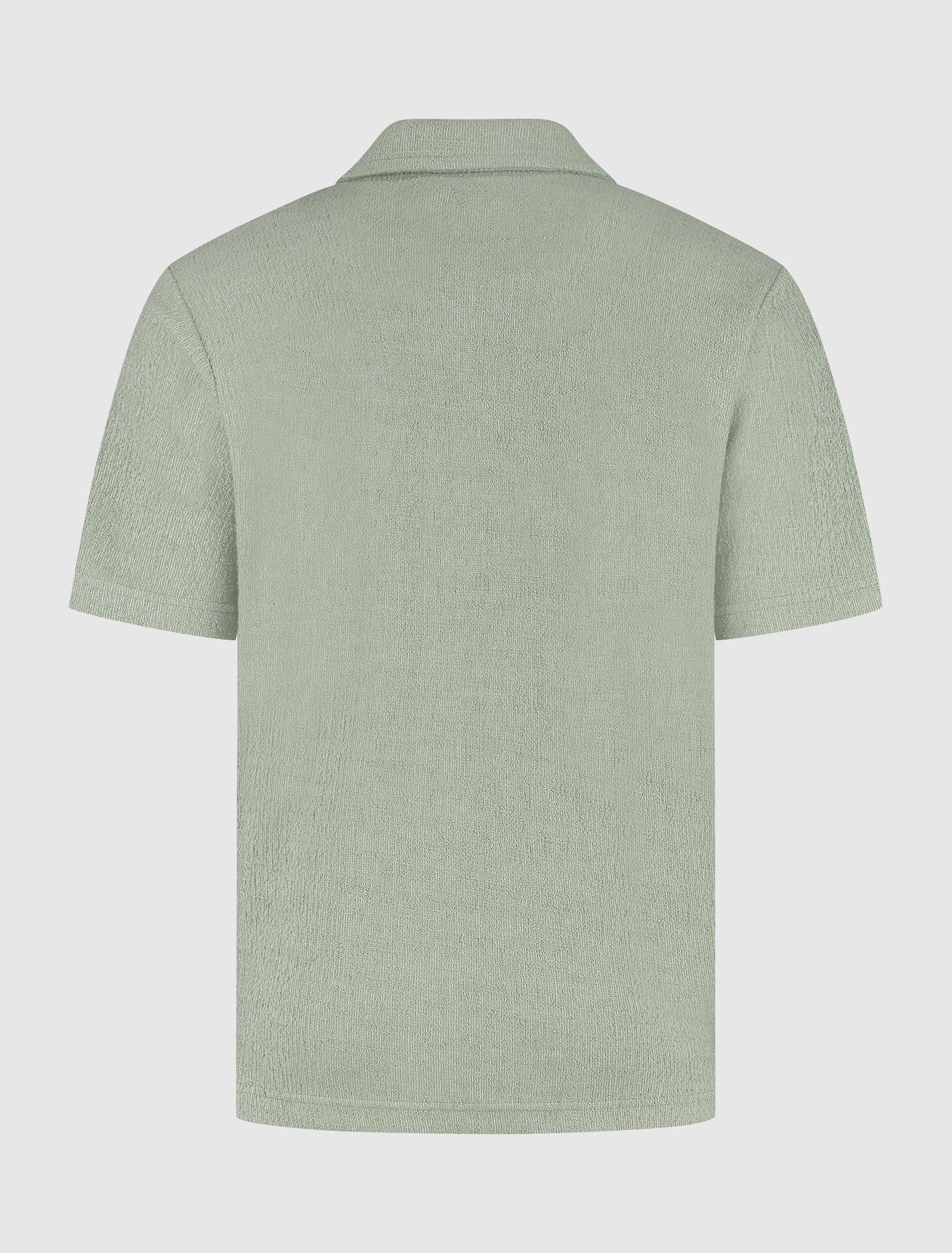 Short Sleeve Bouclé  Palm Shirt | Army Green
