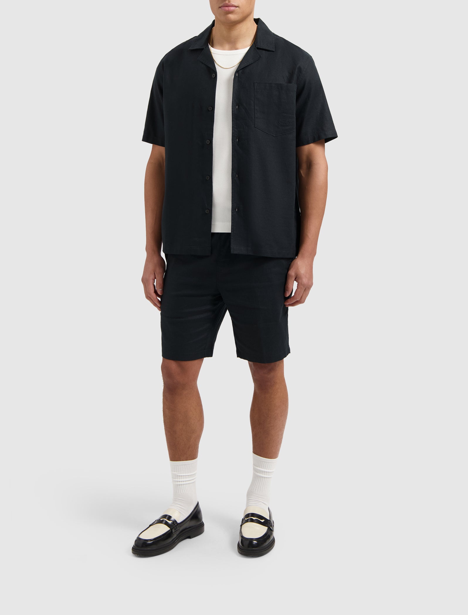 Linen Shorts | Black