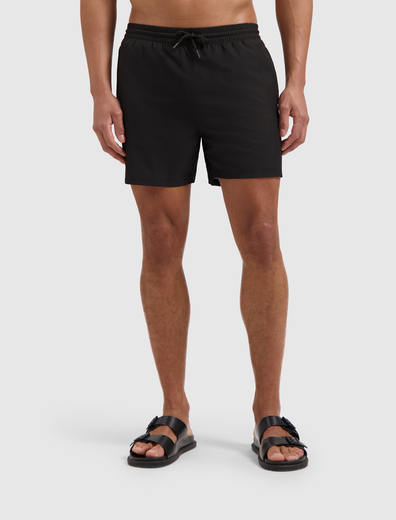 Tonal Logo Swim Shorts | Black