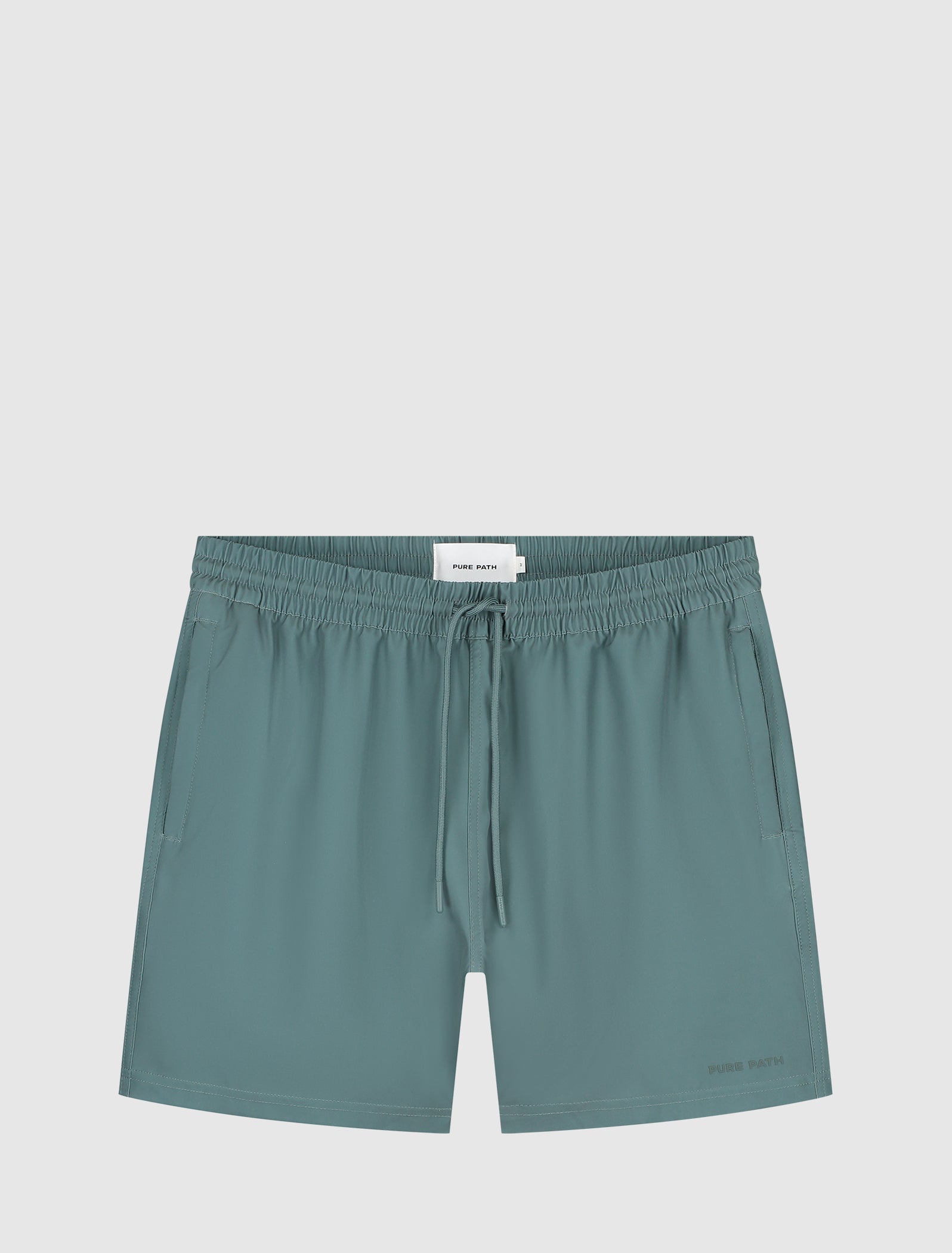 Tonal Logo Swim Shorts | Faded Green