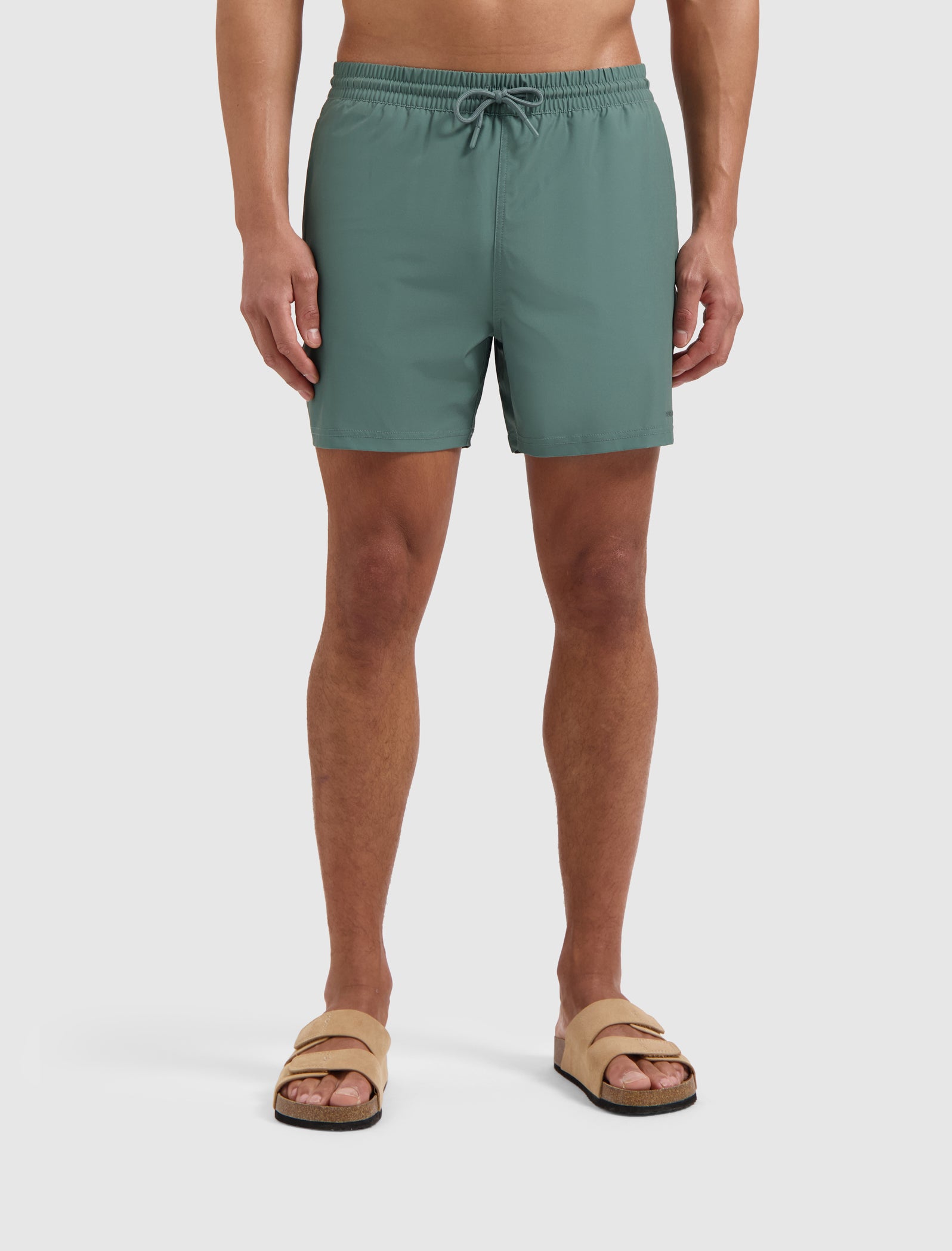 Tonal Logo Swim Shorts | Faded Green