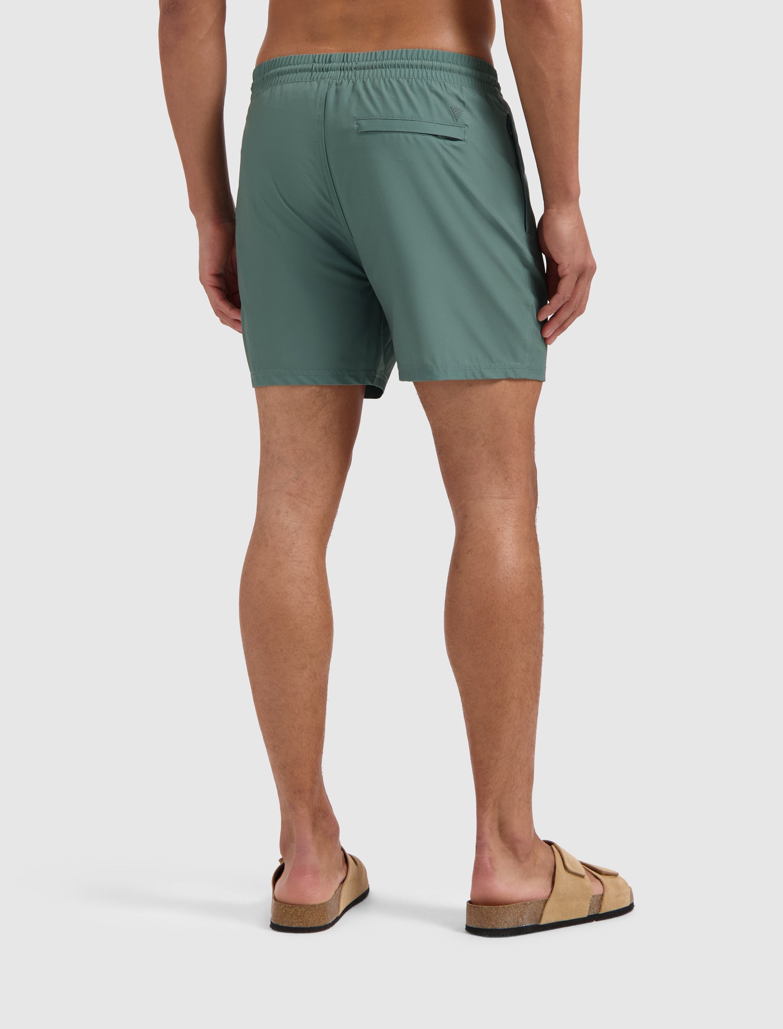 Tonal Logo Swim Shorts | Faded Green