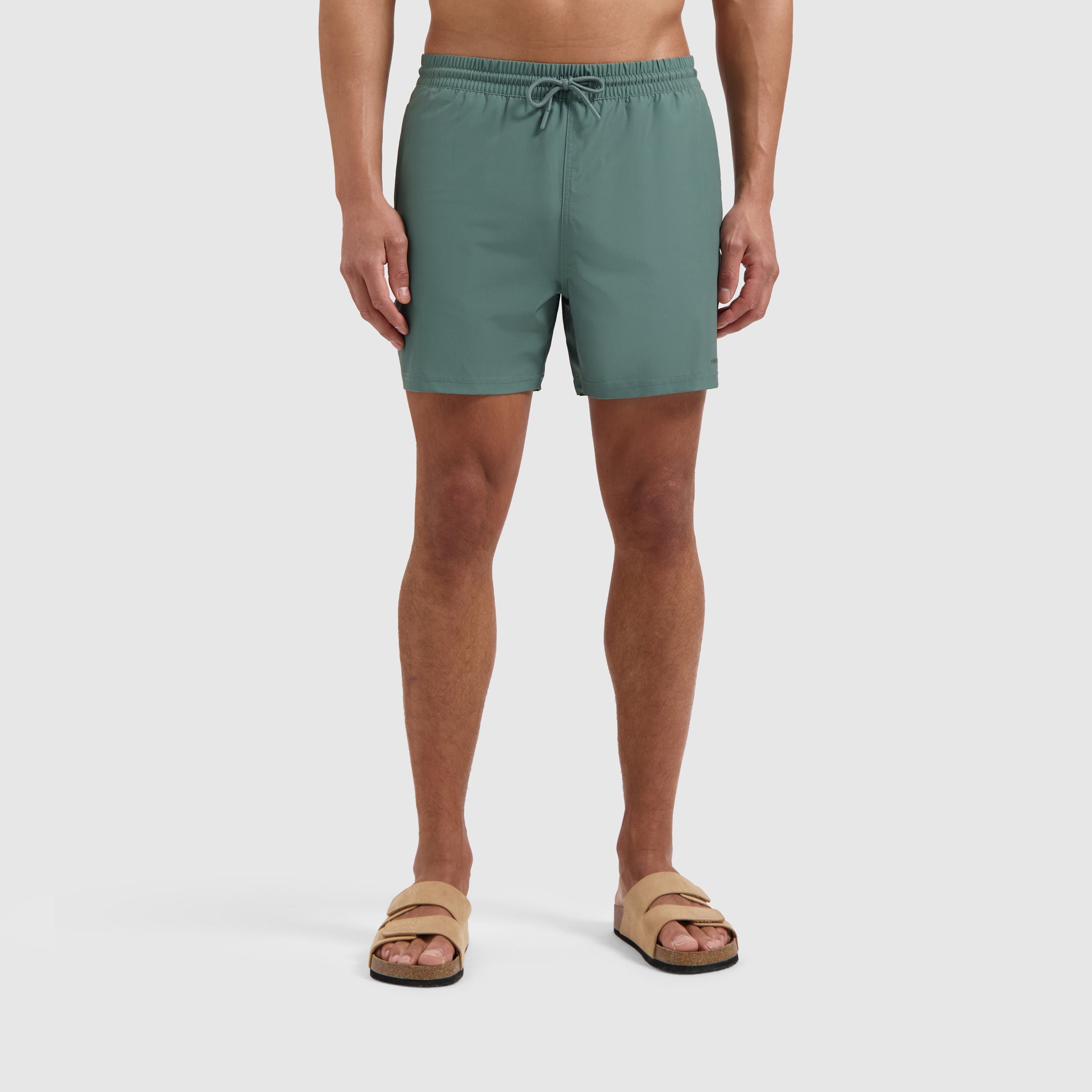 Tonal Logo Swim Shorts | Faded Green
