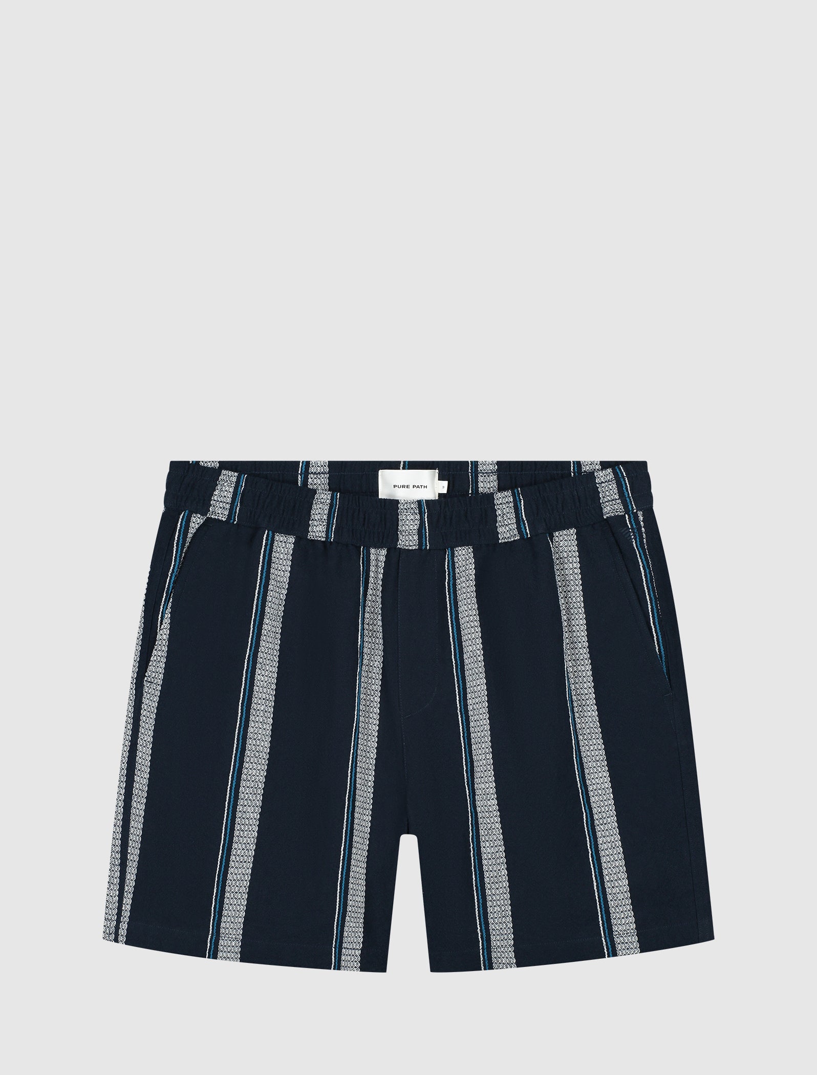 Cuban Striped Shorts | Navy