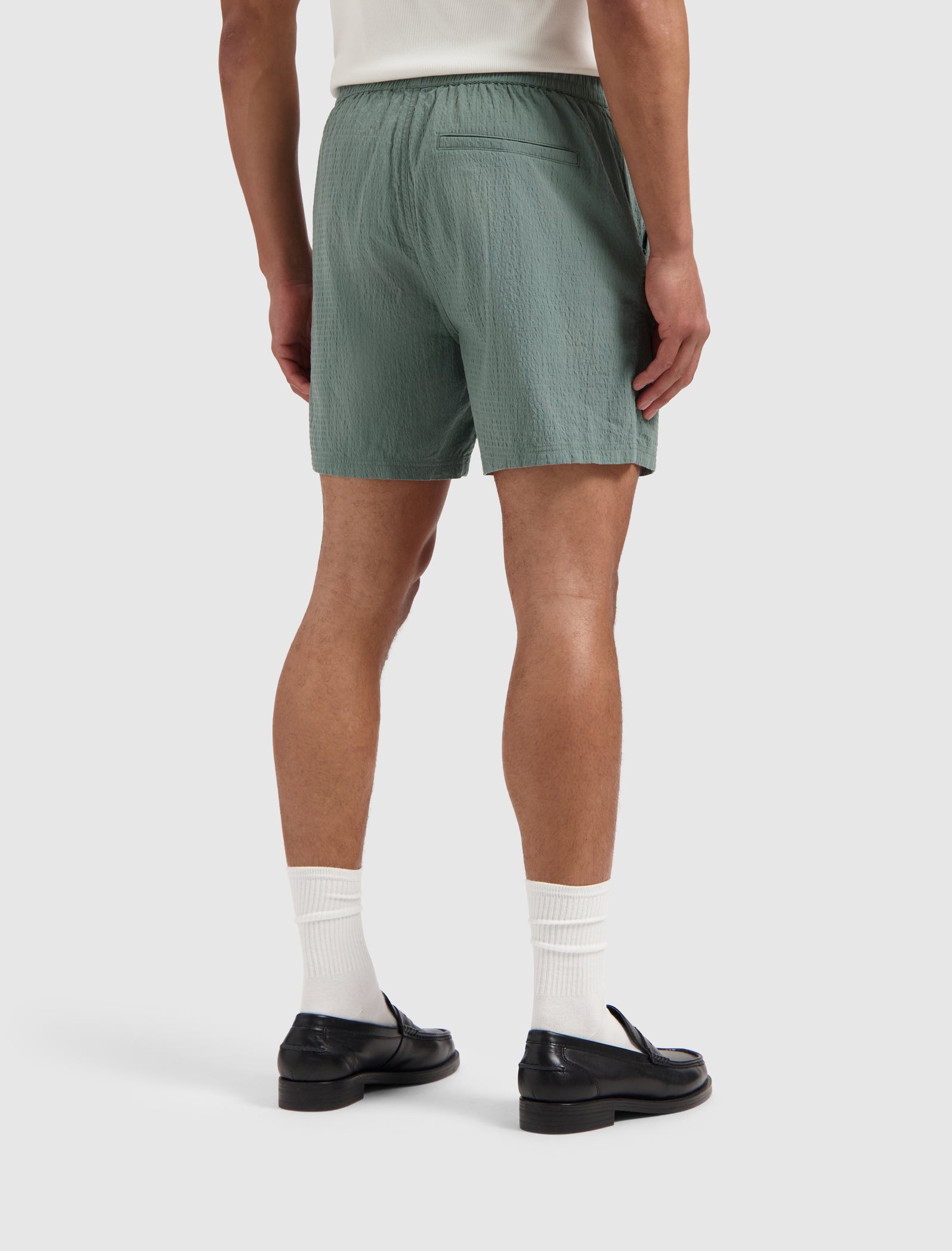 Seersucker Shorts | Faded Green
