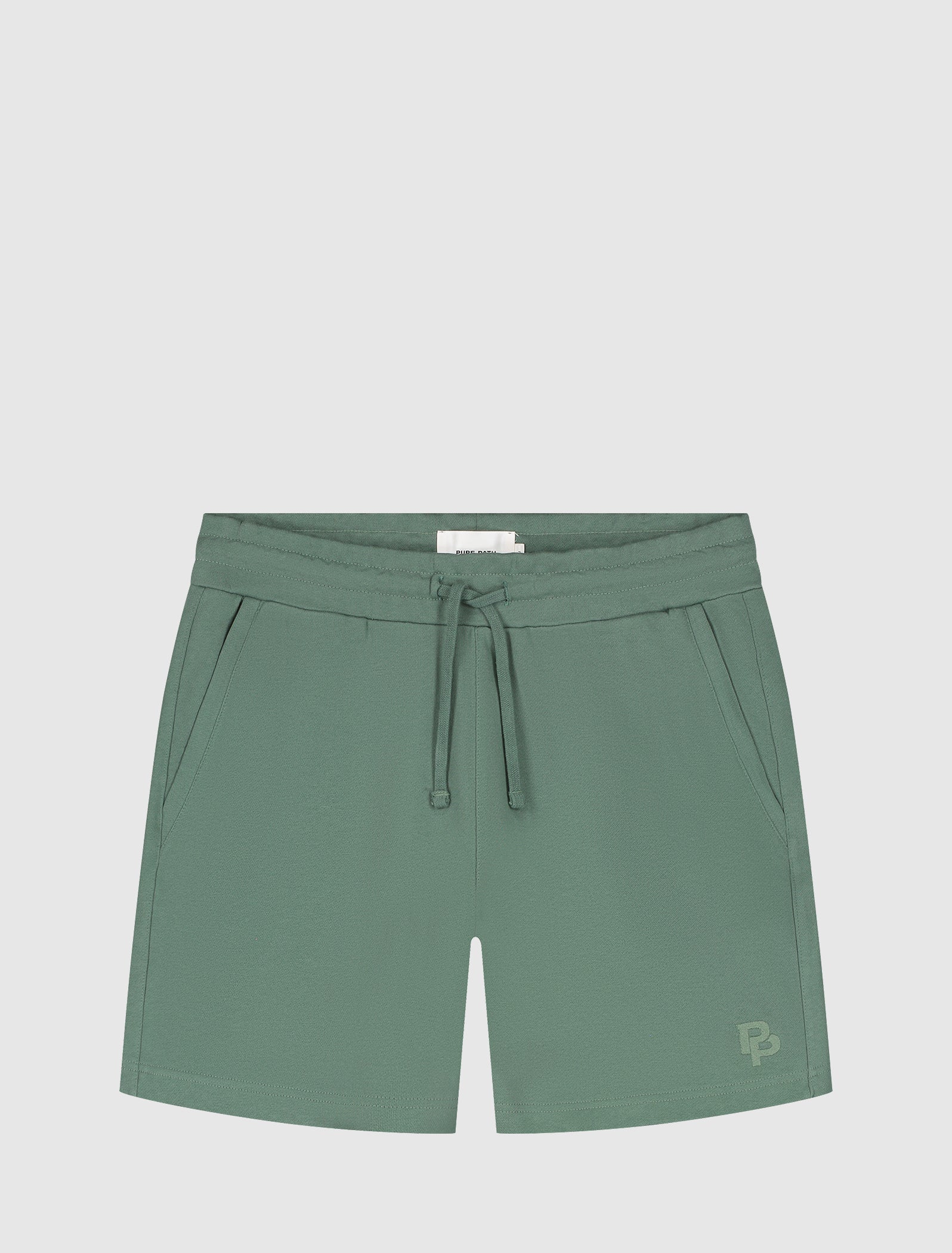 Initials Sweat Shorts | Faded Green
