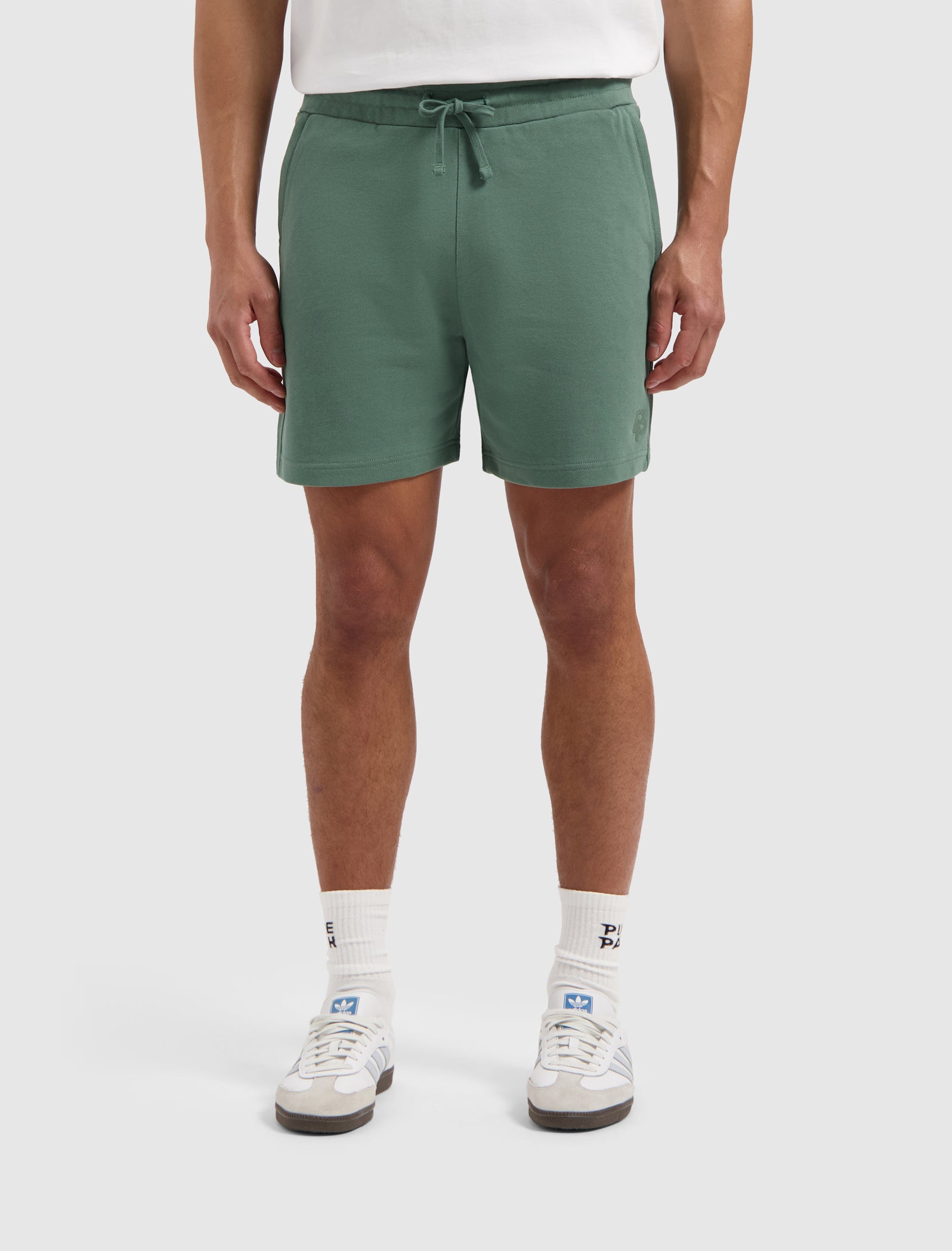 Initials Sweat Shorts | Faded Green