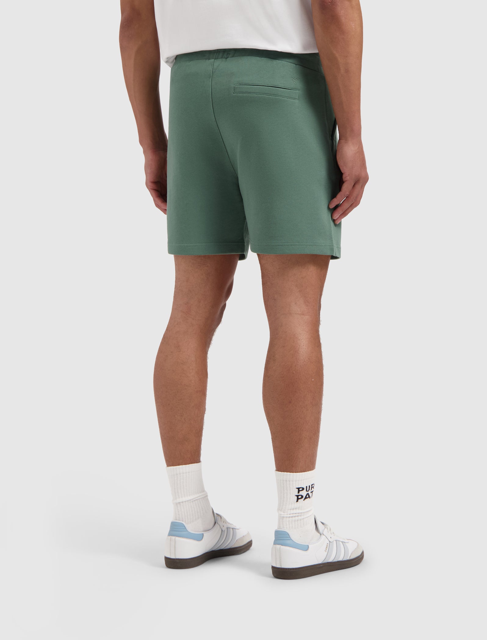 Initials Sweat Shorts | Faded Green