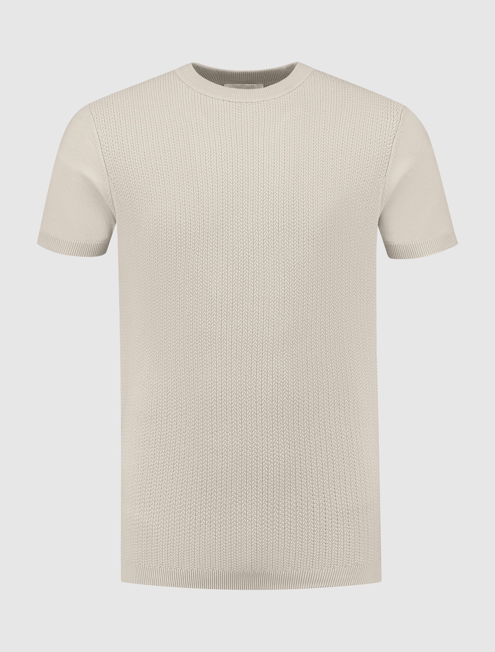 Braided Knitwear T-shirt | Sand
