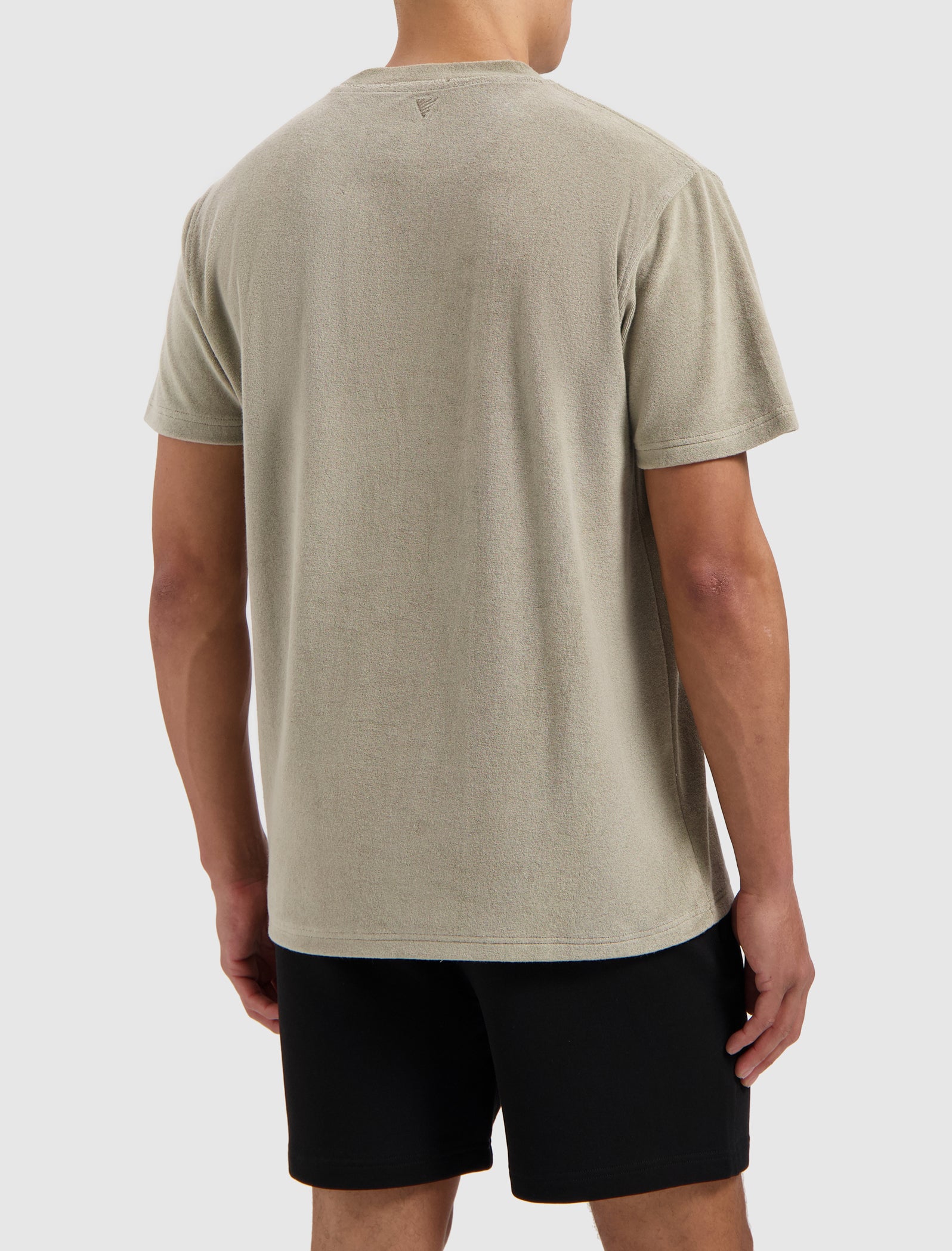 Cursive Terry T-shirt | Taupe