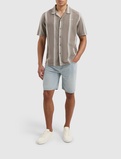 Cuban Collar Shirt | Taupe