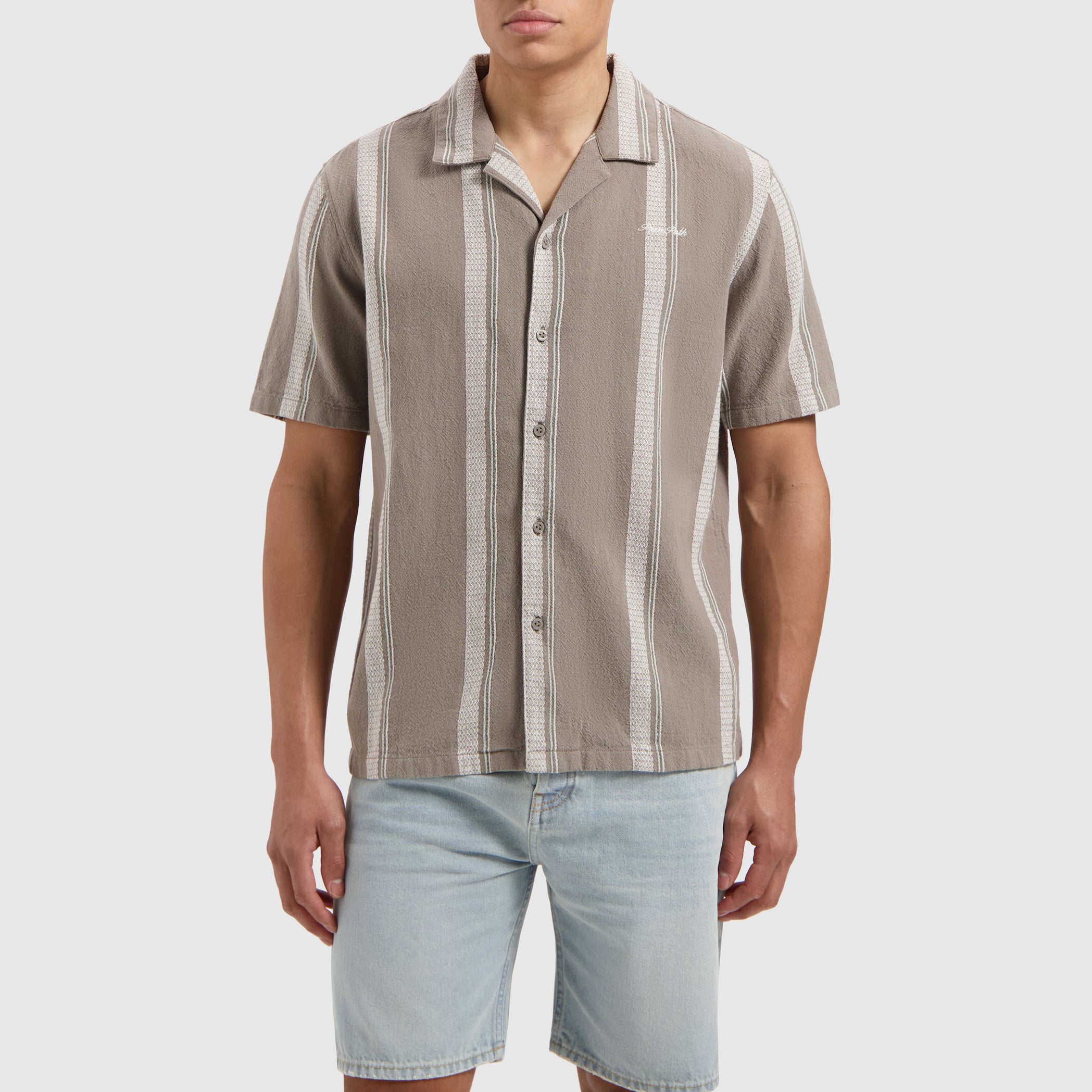 Cuban Collar Shirt | Taupe