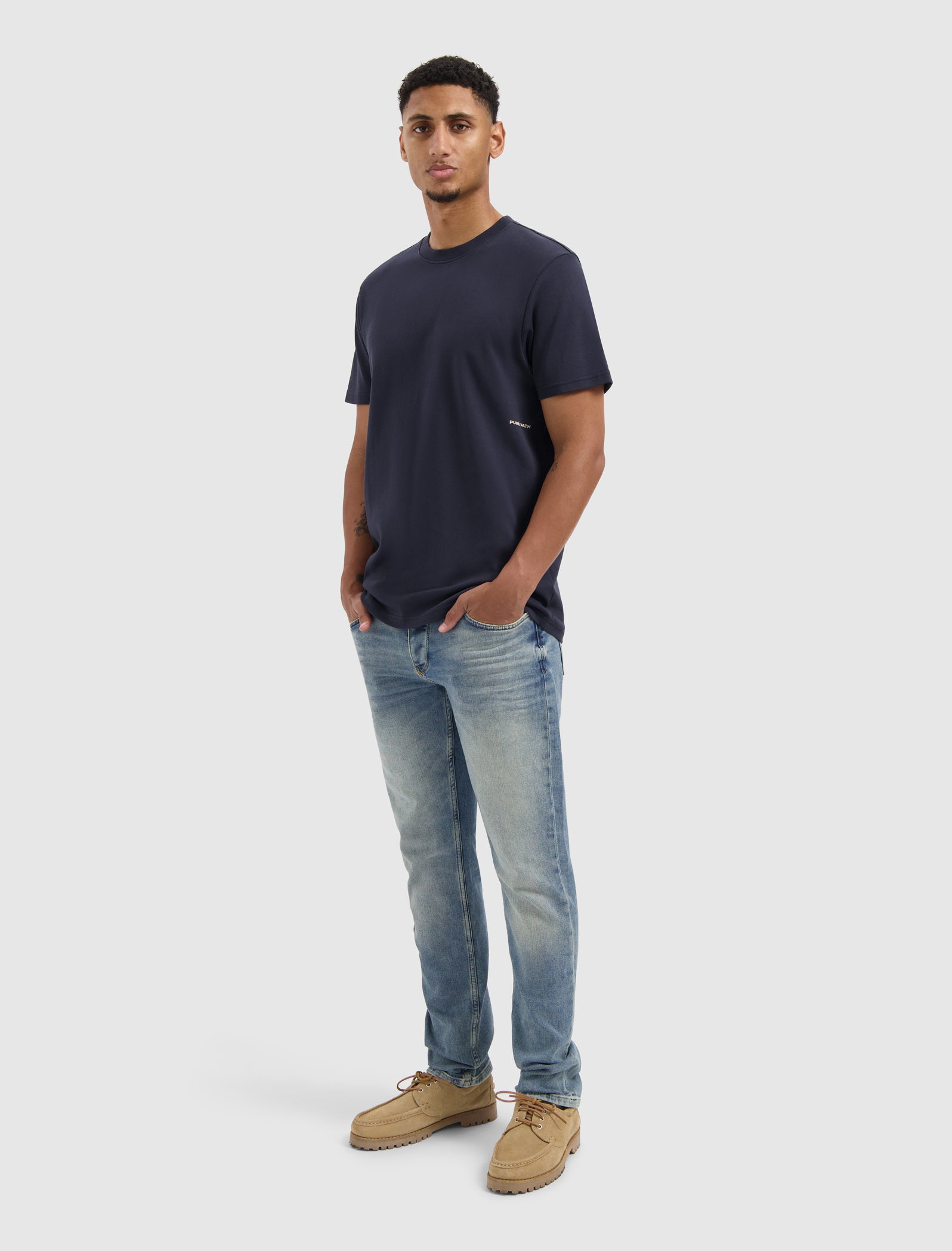 Sideline Wordmark T-shirt | Dark Navy