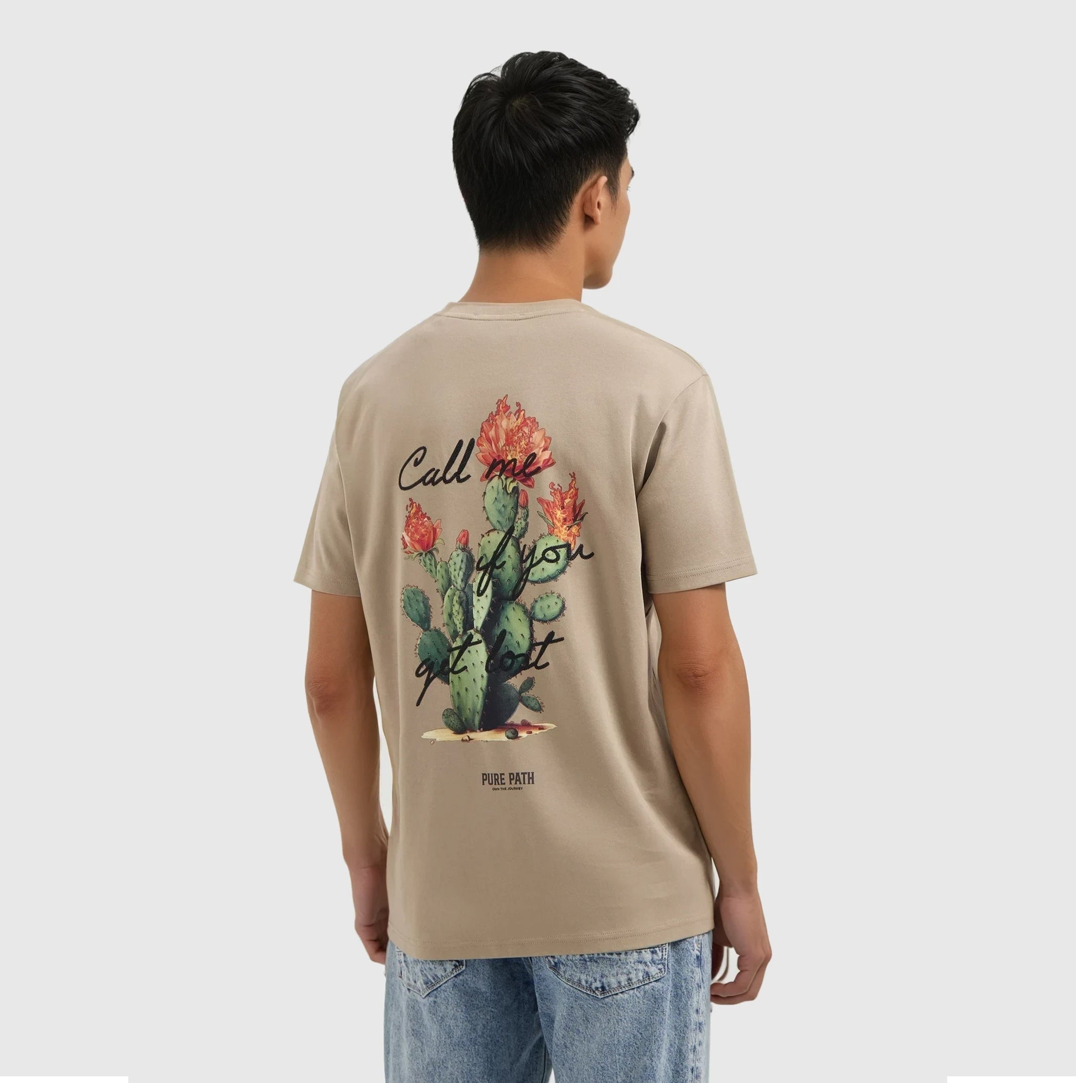Call Me If You Get Lost T-shirt | Taupe