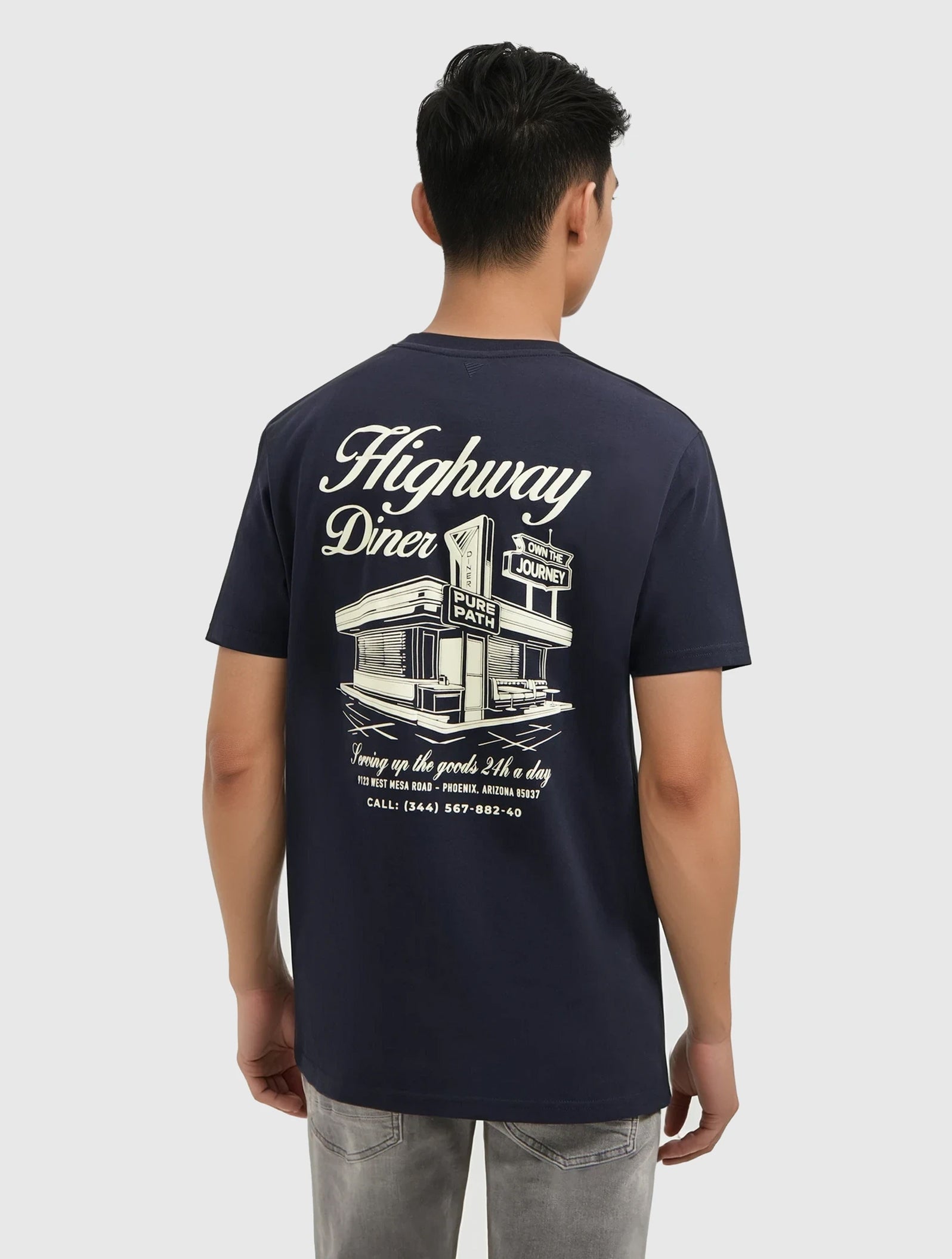 Highway Diner T-shirt | Dark Navy