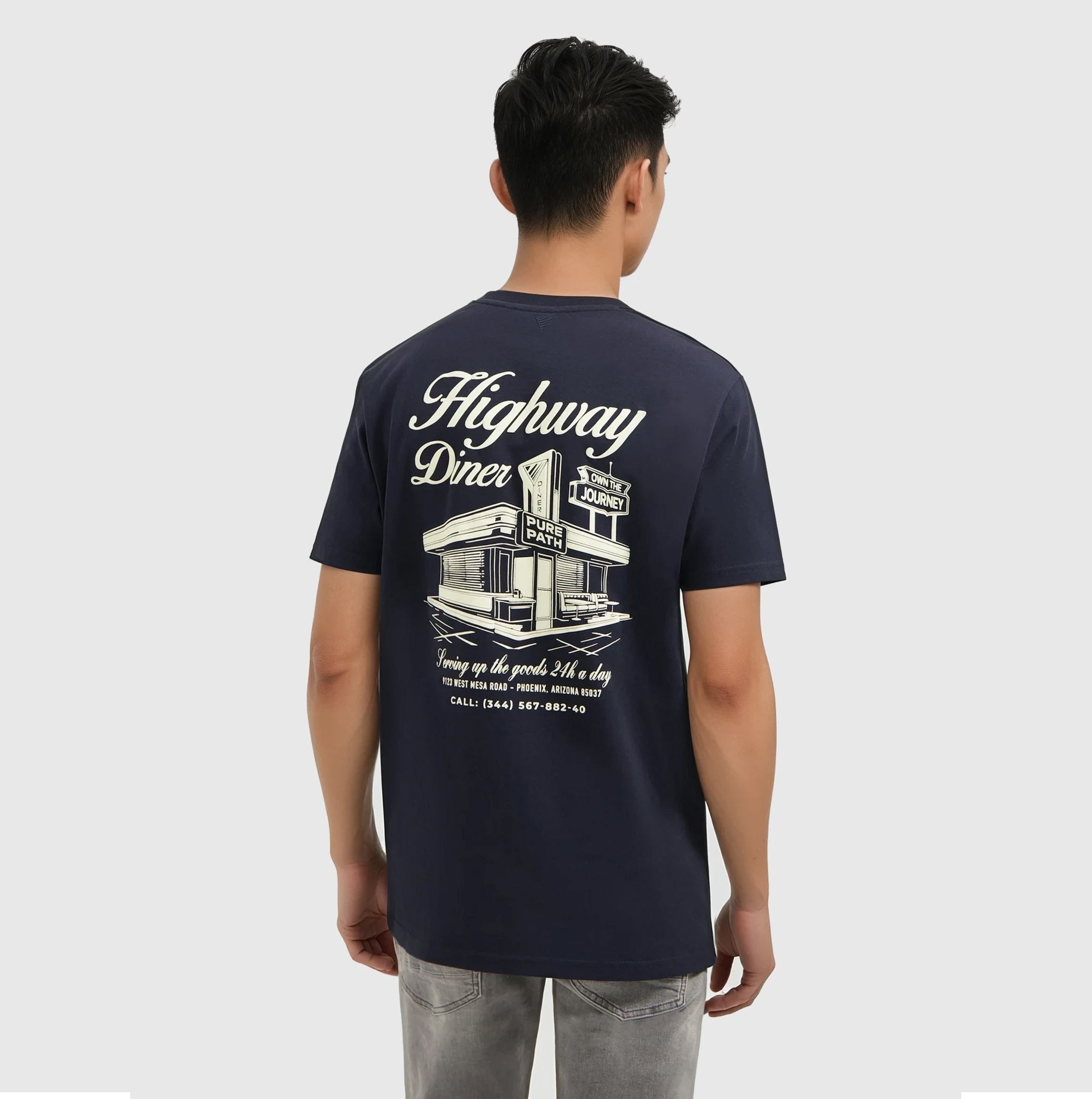 Highway Diner T-shirt | Dark Navy