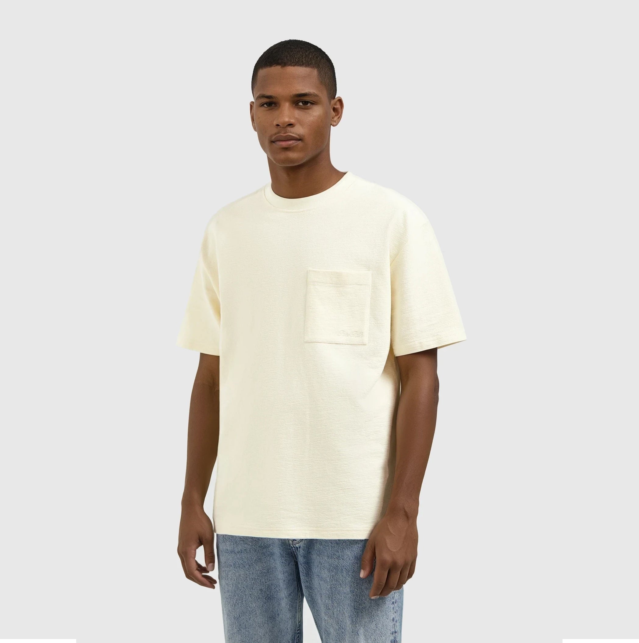 Structure Pocket T-shirt | Ecru