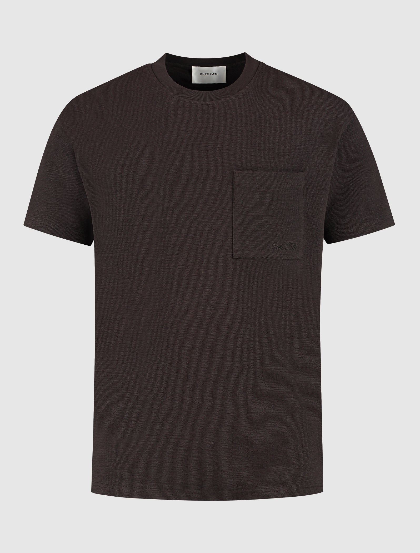 Structure Pocket T-shirt | Dark Brown