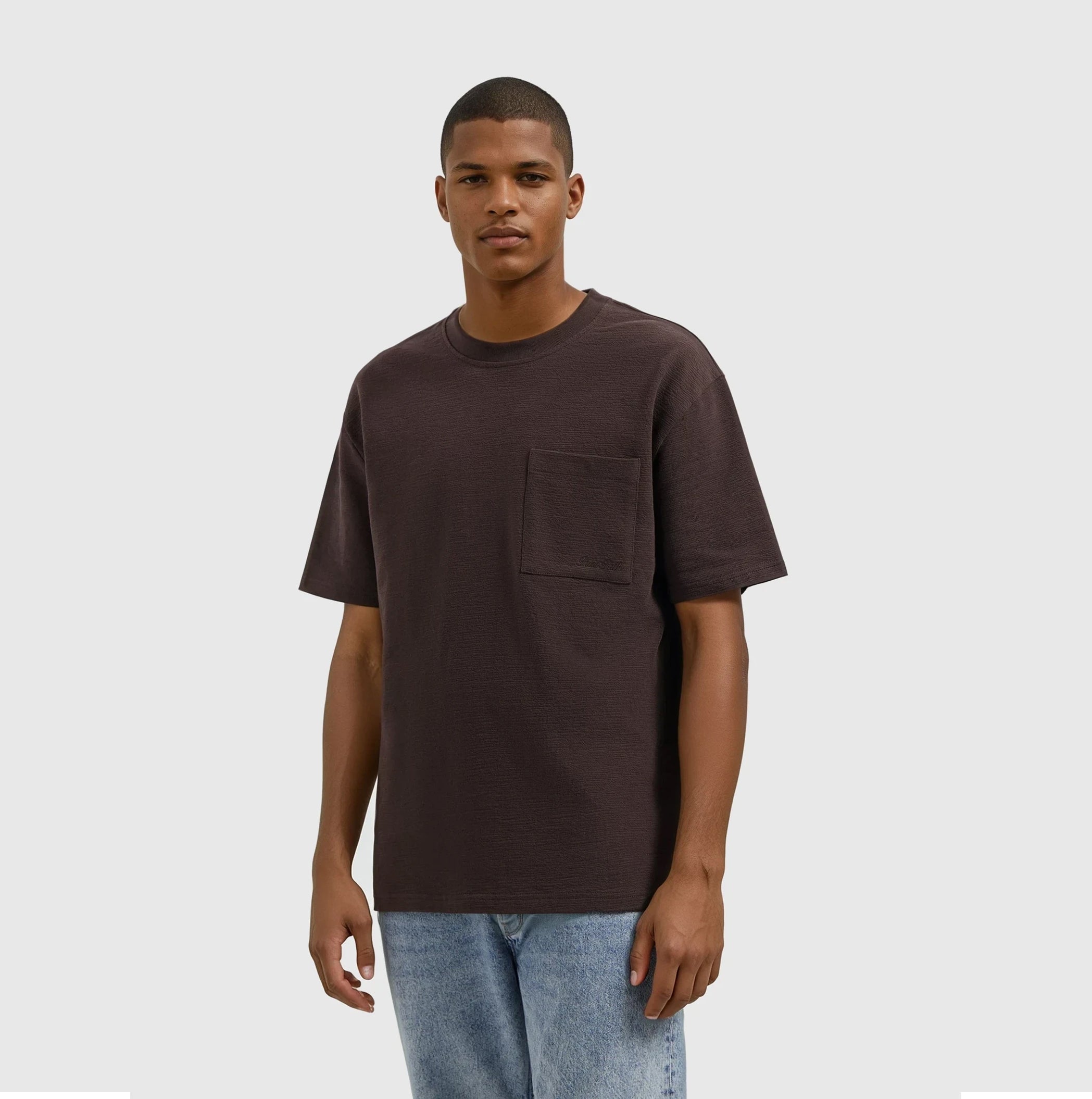 Structure Pocket T-shirt | Dark Brown