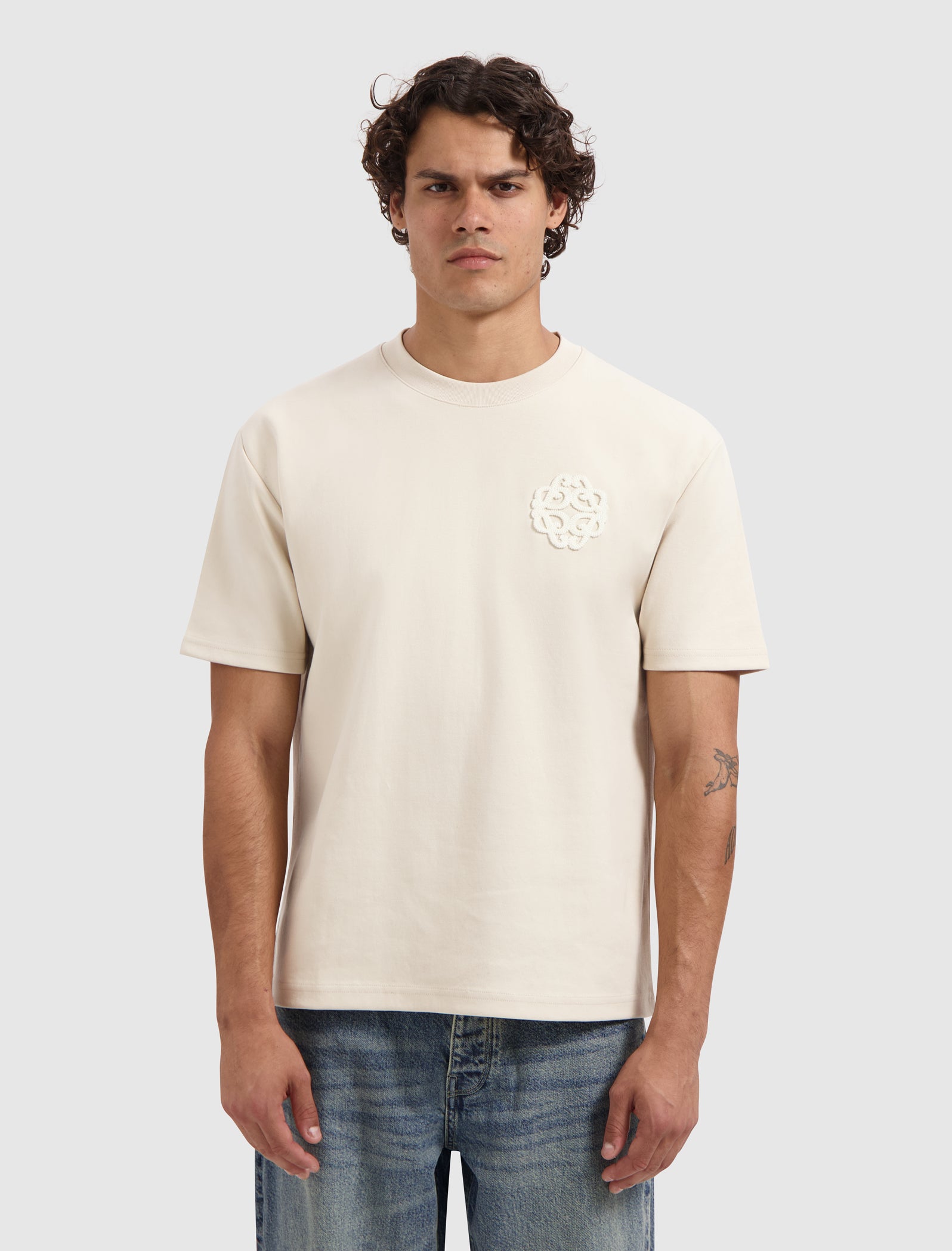 Emblem Logo T-shirt | Sand