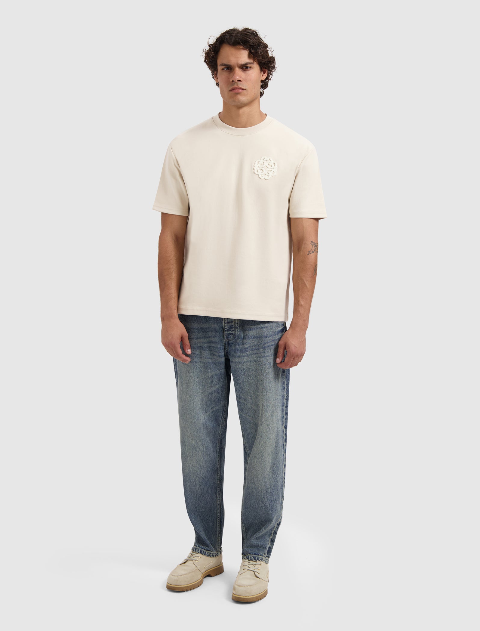 Emblem Logo T-shirt | Sand