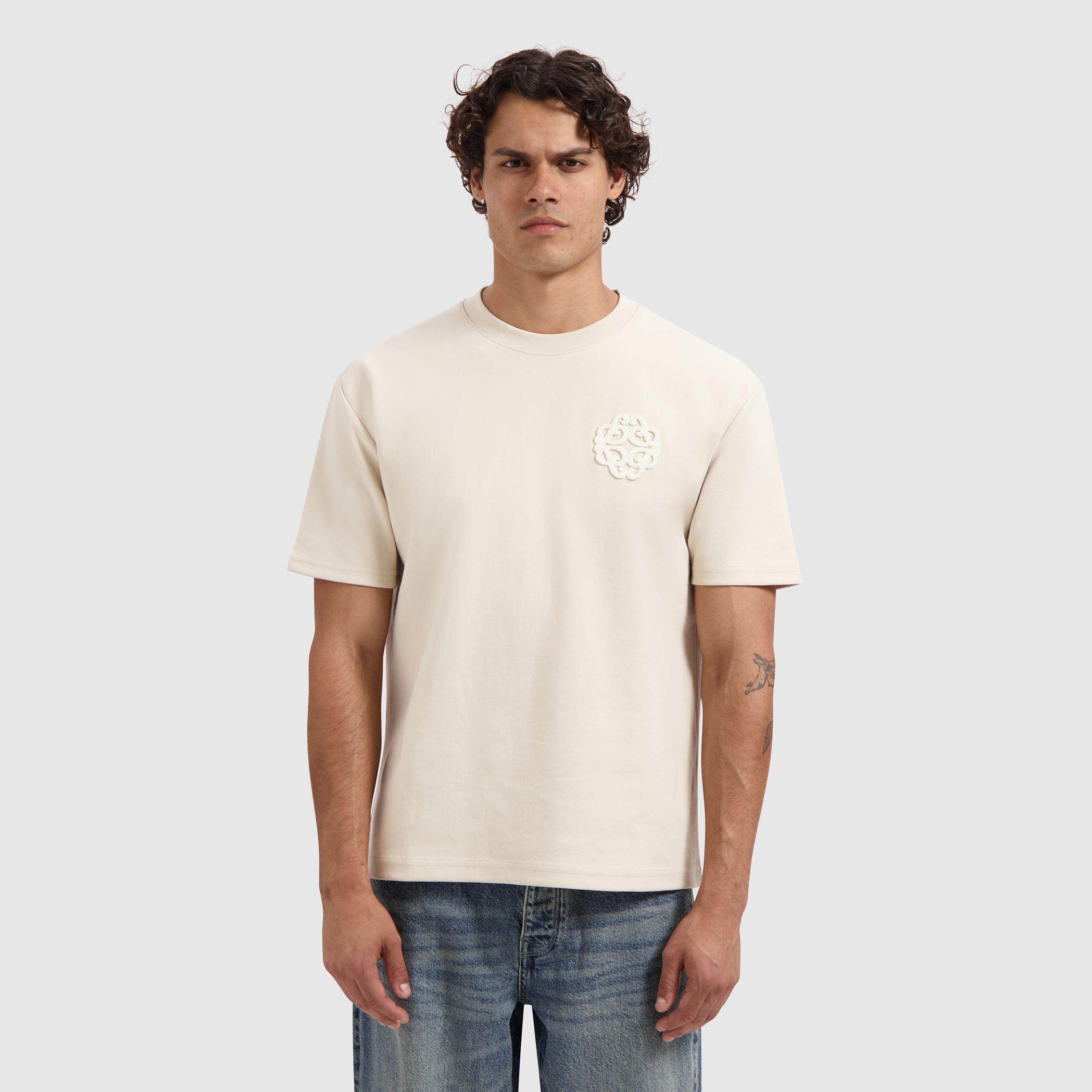 Emblem Logo T-shirt | Sand