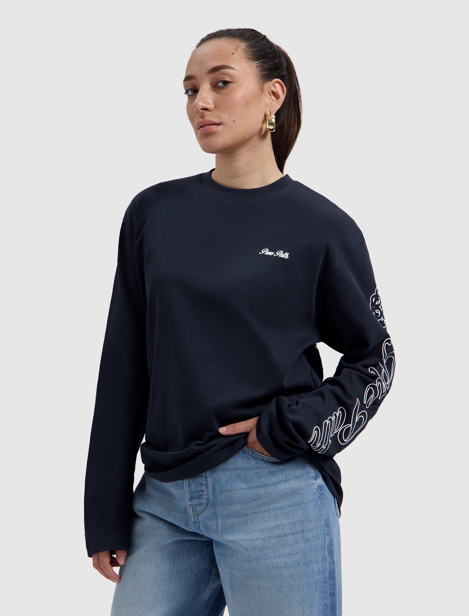 Essence Of Life Longsleeve T-shirt | Dark Navy