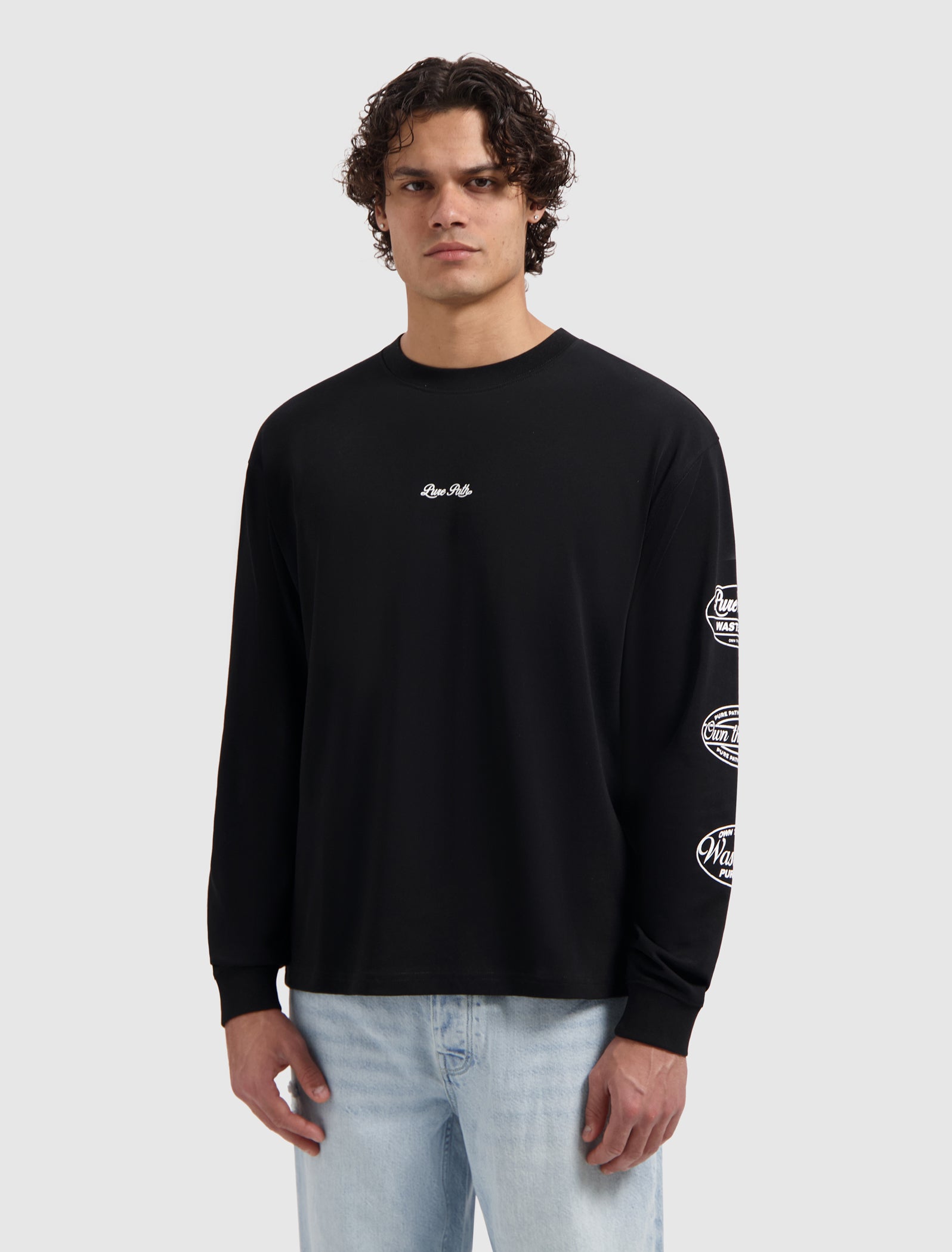 Wasteland Patches Longsleeve T-shirt | Black