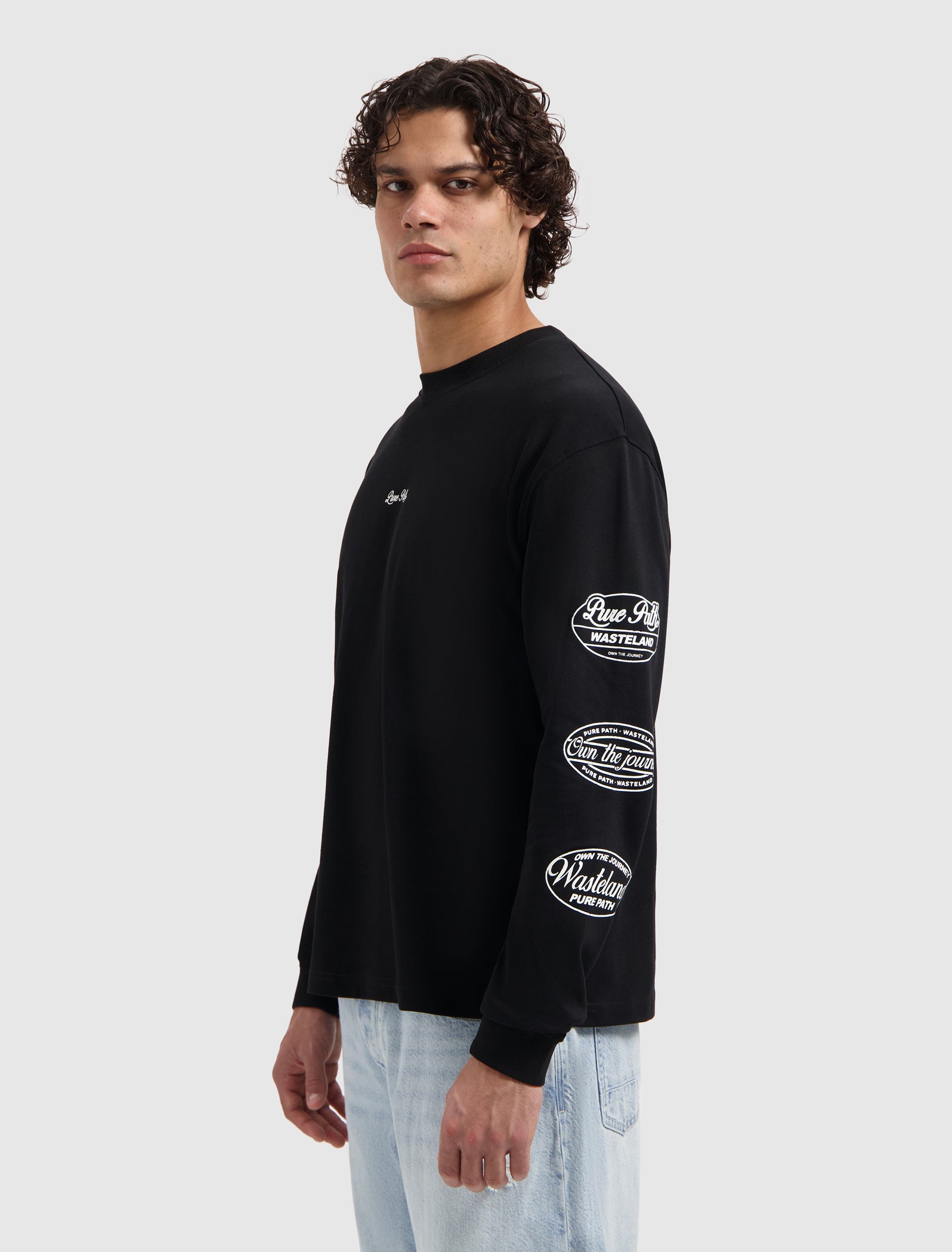 Wasteland Patches Longsleeve T-shirt | Black