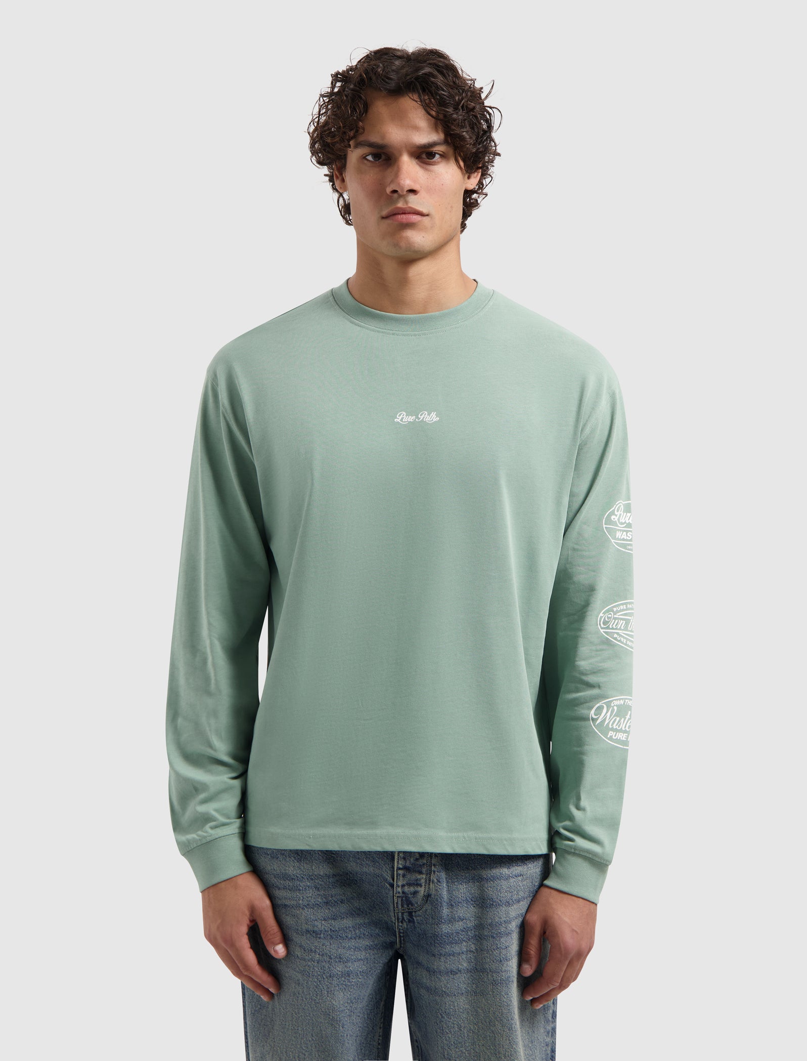 Wasteland Patches Longsleeve T-shirt | Army Green
