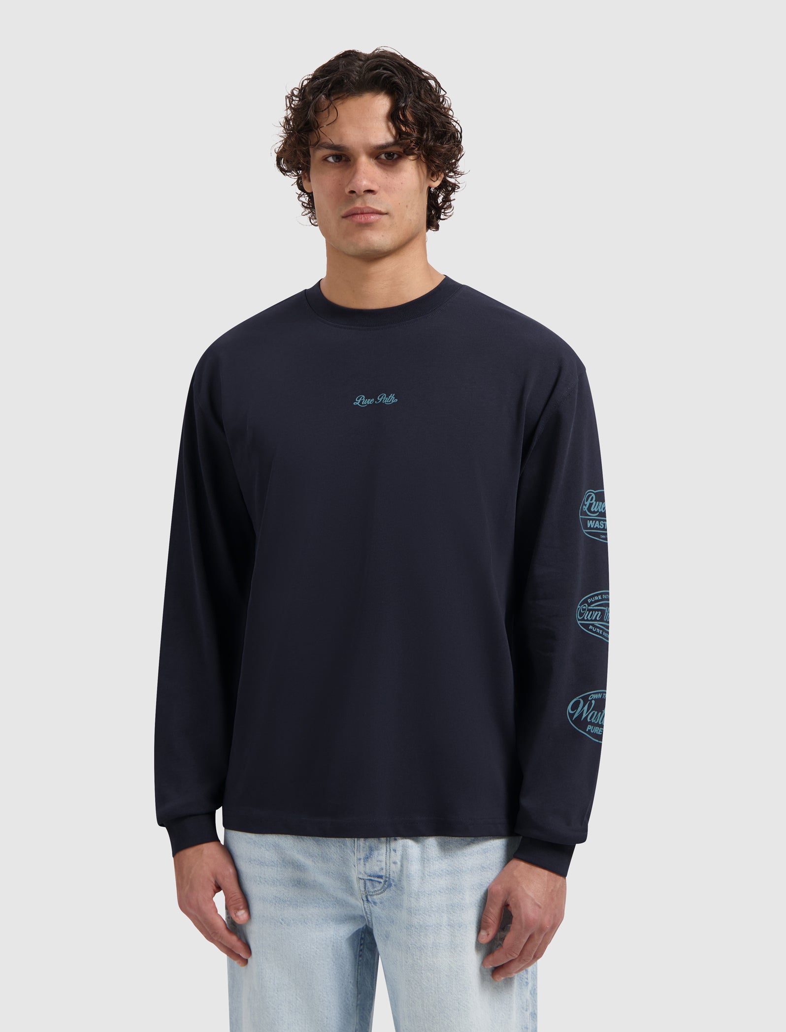 Wasteland Patches Longsleeve T-shirt | Dark Navy