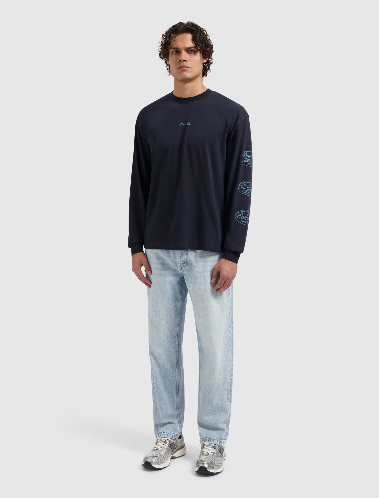 Wasteland Patches Longsleeve T-shirt | Dark Navy