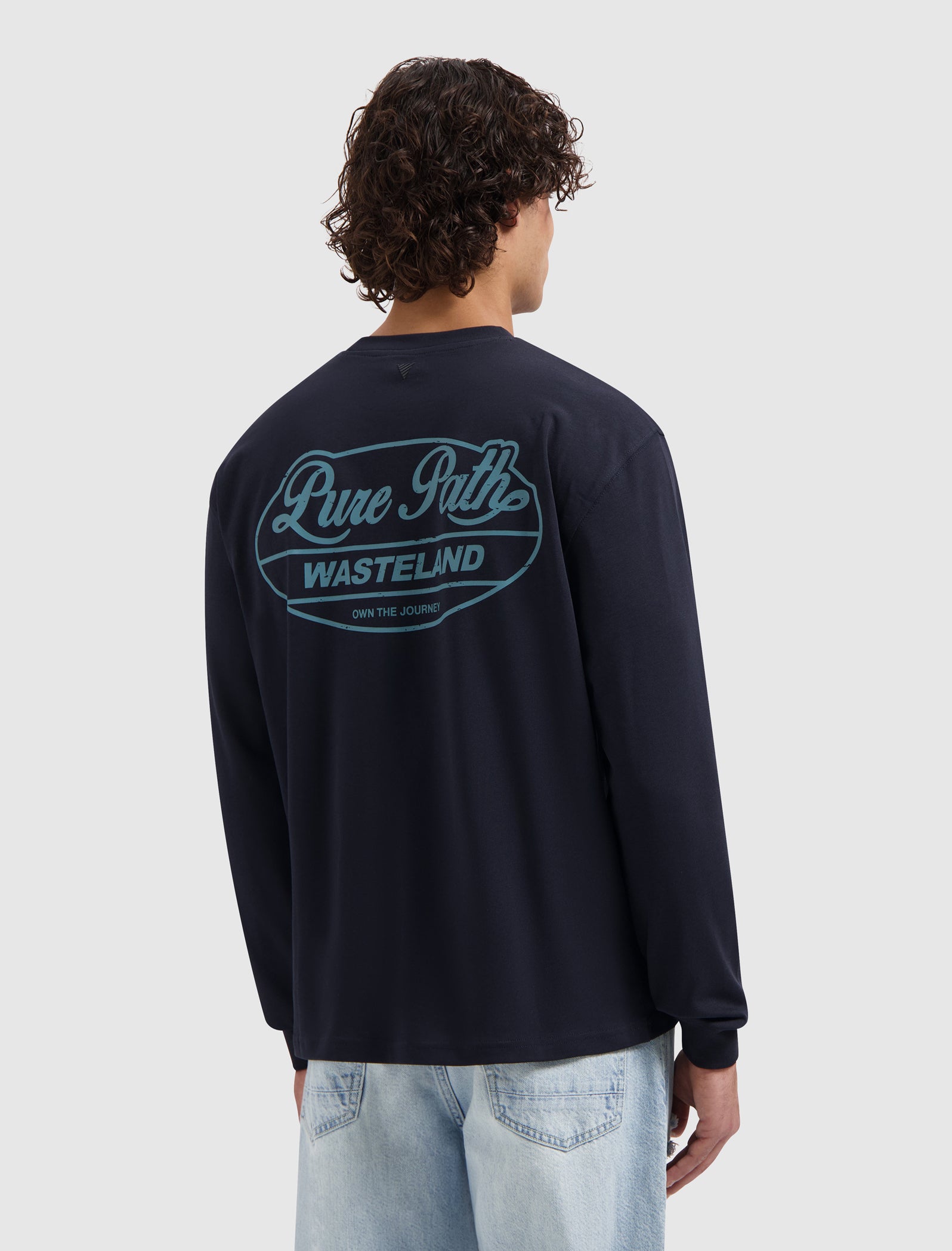 Wasteland Patches Longsleeve T-shirt | Dark Navy