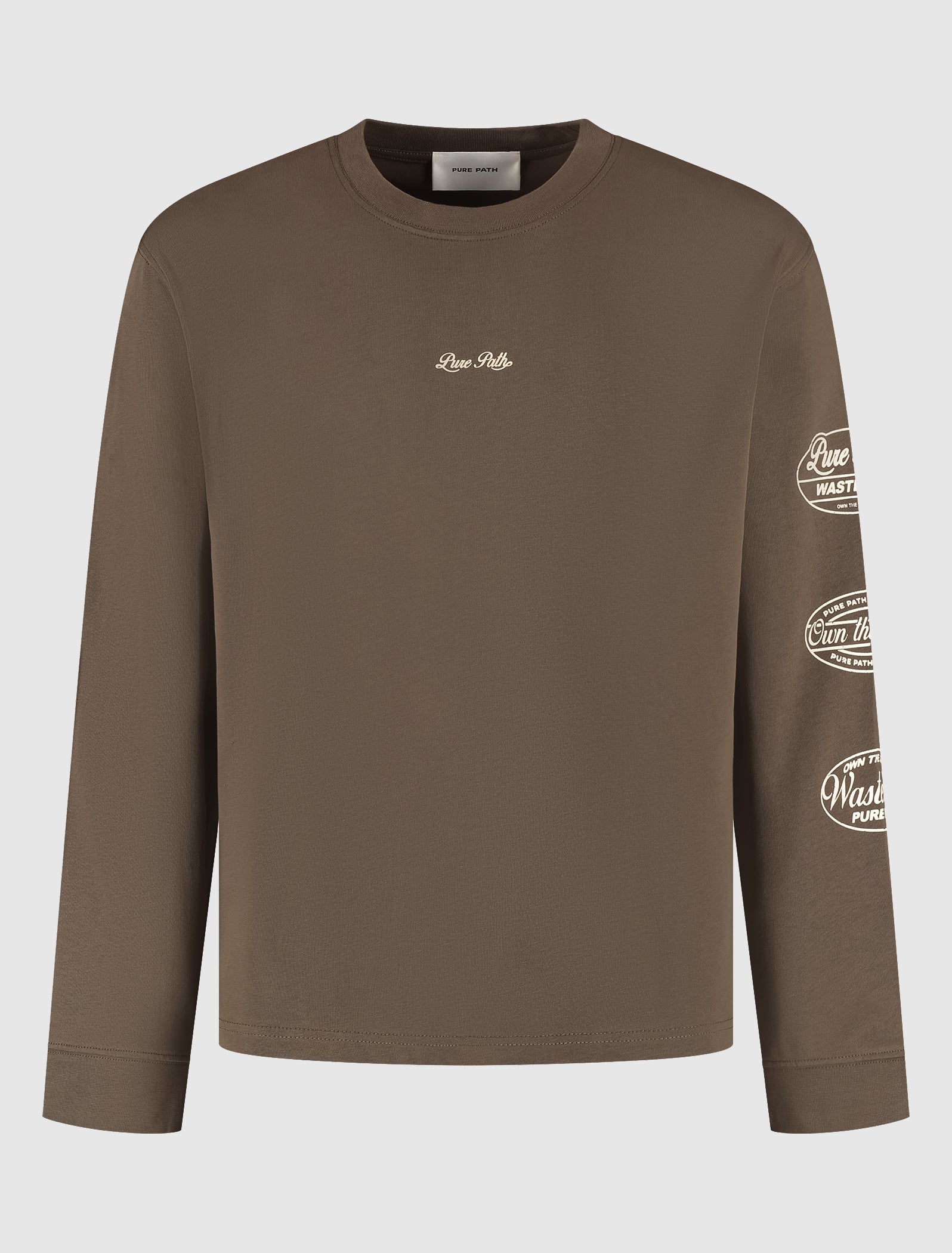 Wasteland Patches Longsleeve T-shirt | Dark Brown