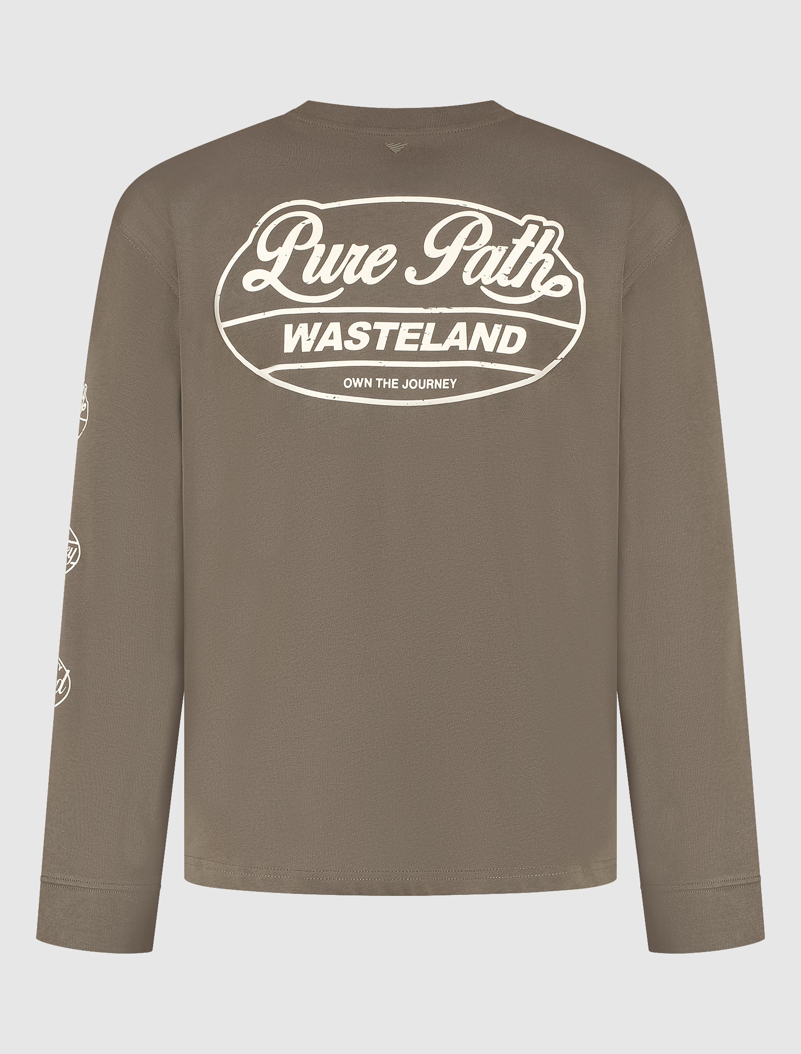 Wasteland Patches Longsleeve T-shirt | Dark Brown