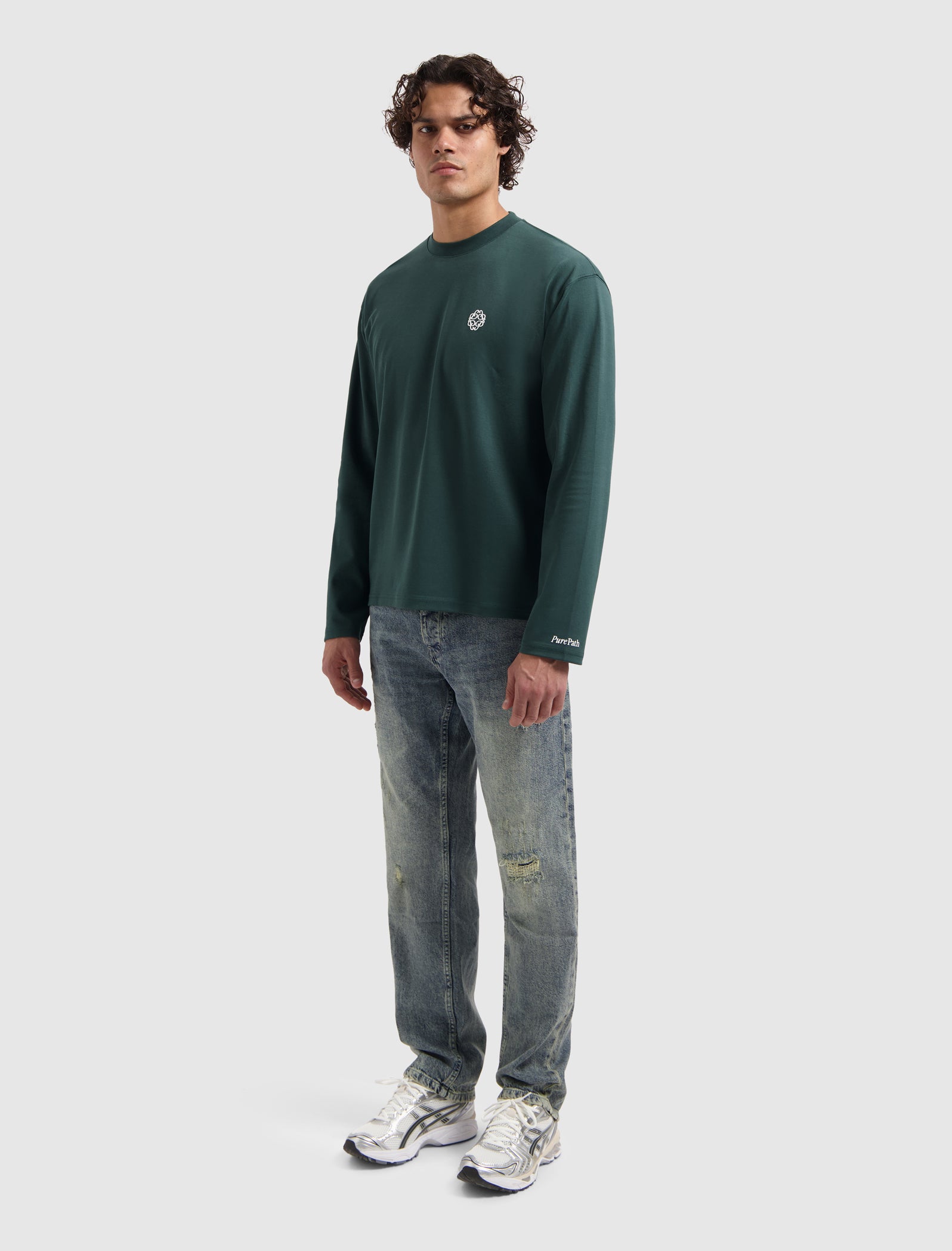 Emblem Longsleeve T-shirt | Dark Green