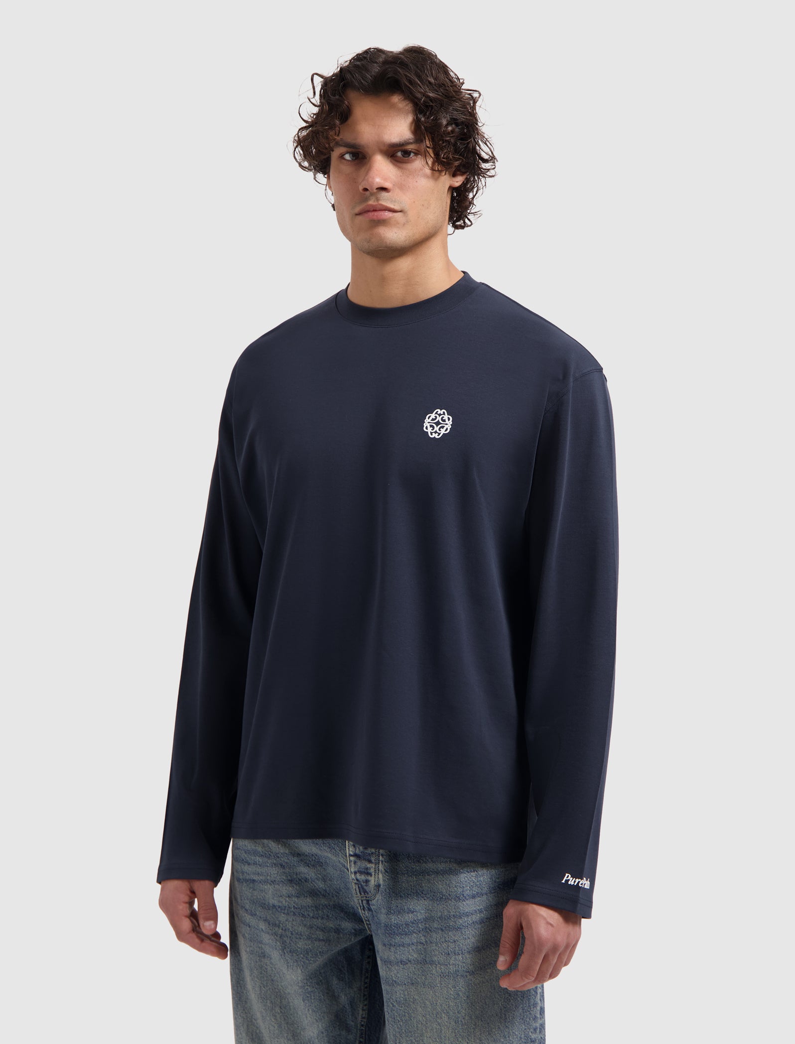 Emblem Longsleeve T-shirt | Dark Navy