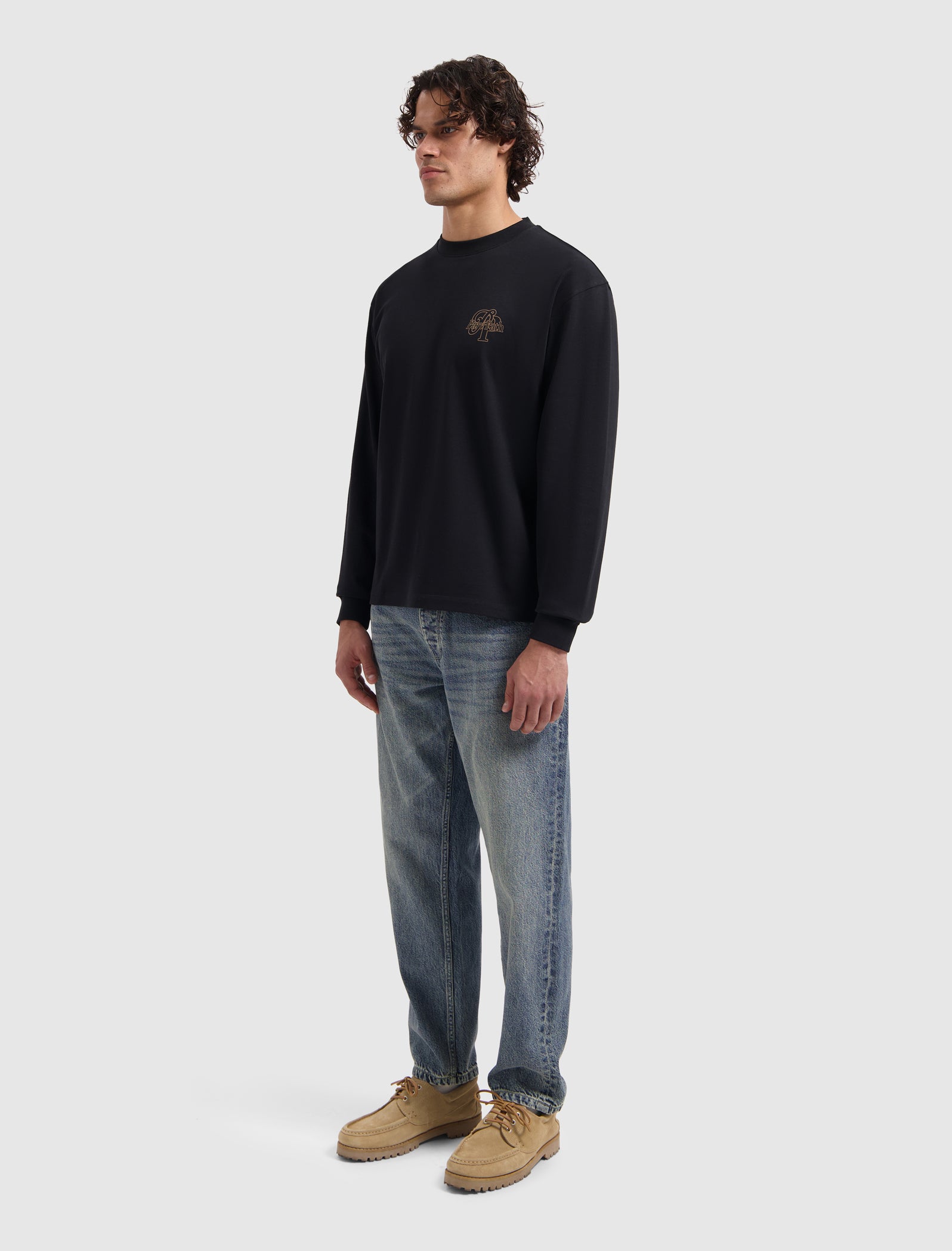 Initials Longsleeve T-shirt | Black