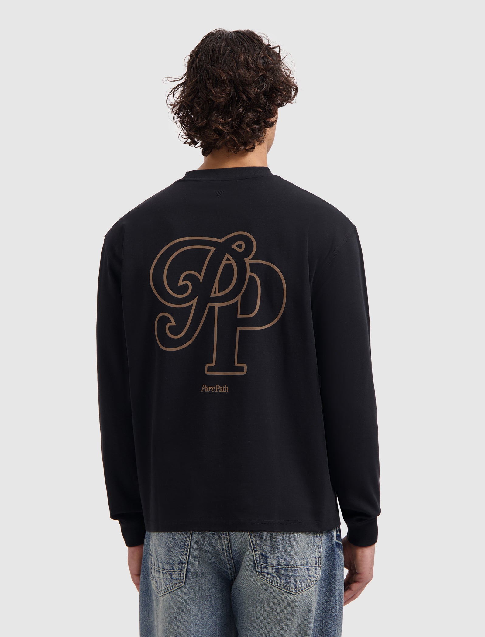 Initials Longsleeve T-shirt | Black