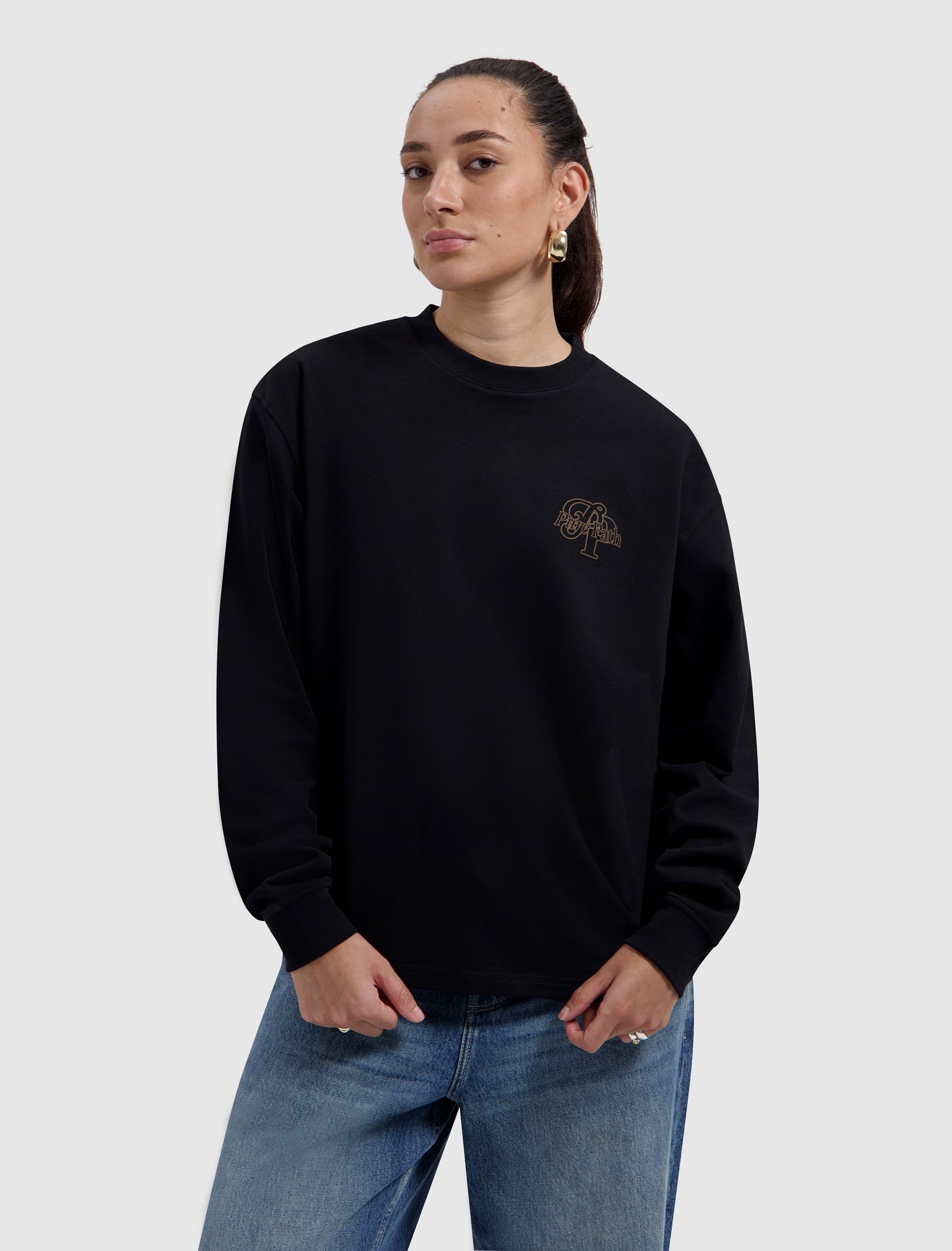 Initials Longsleeve T-shirt | Black