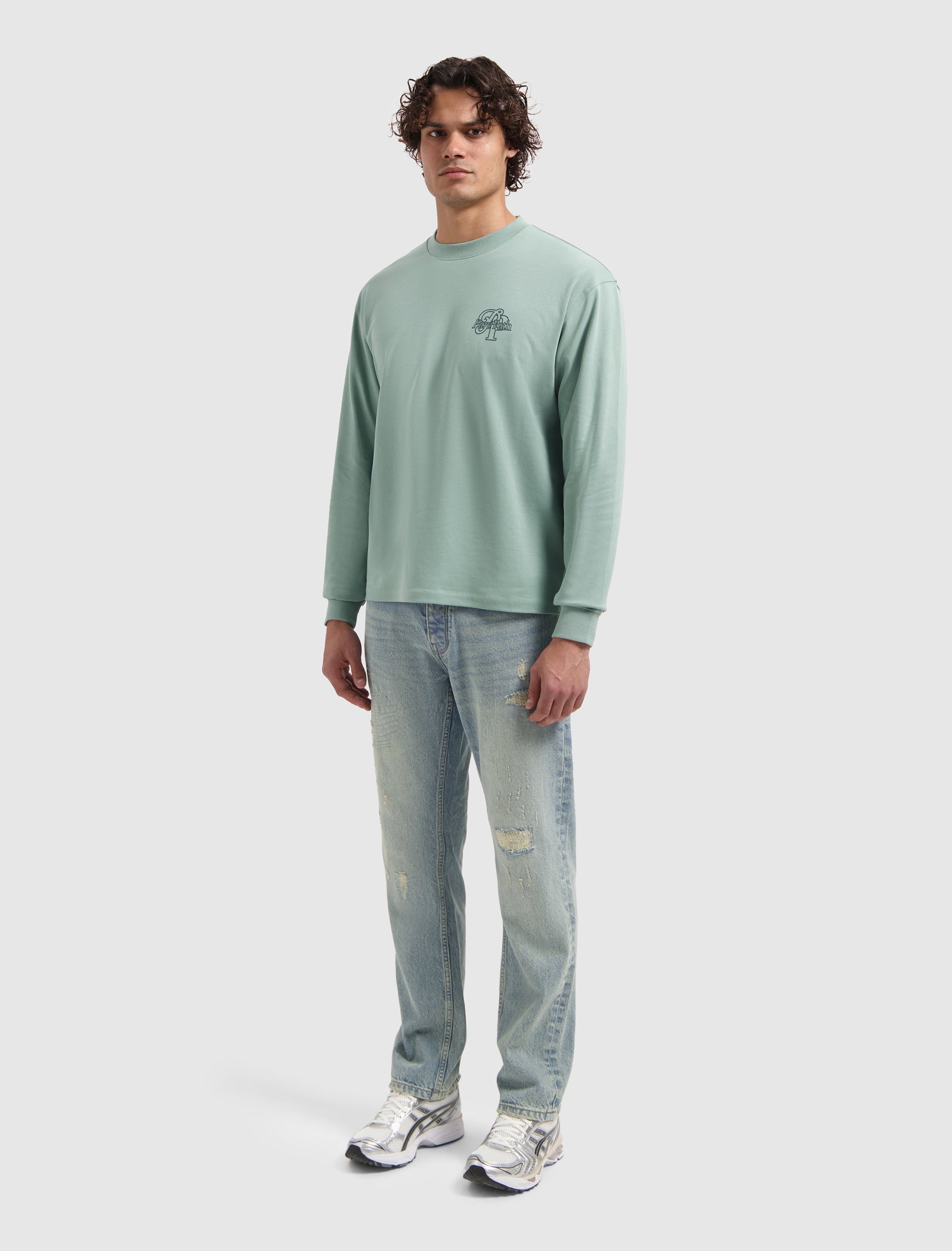 Initials Longsleeve T-shirt | Army Green