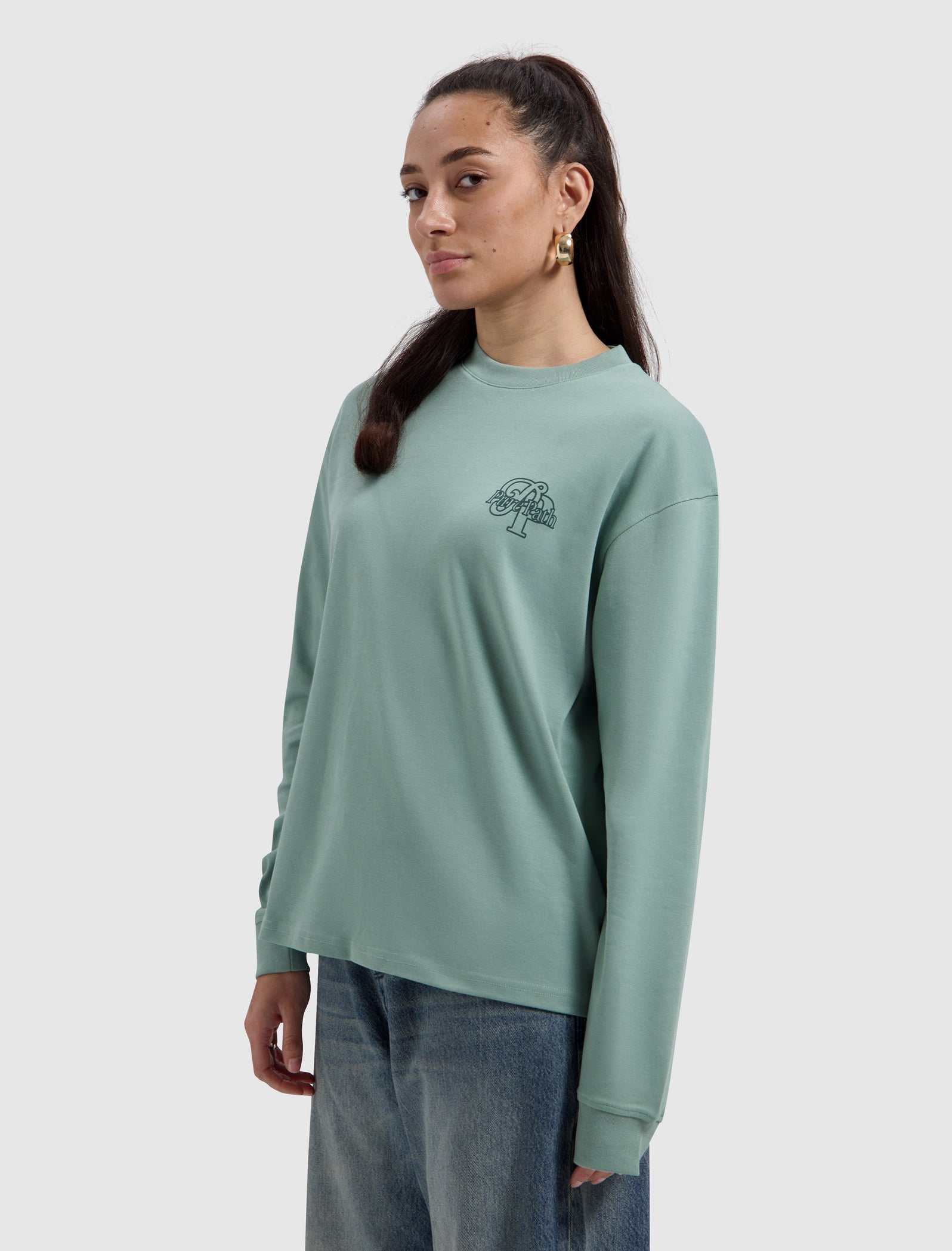 Initials Longsleeve T-shirt | Army Green
