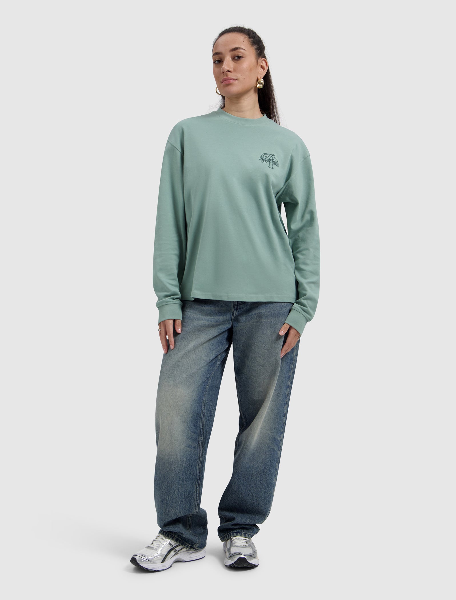 Initials Longsleeve T-shirt | Army Green