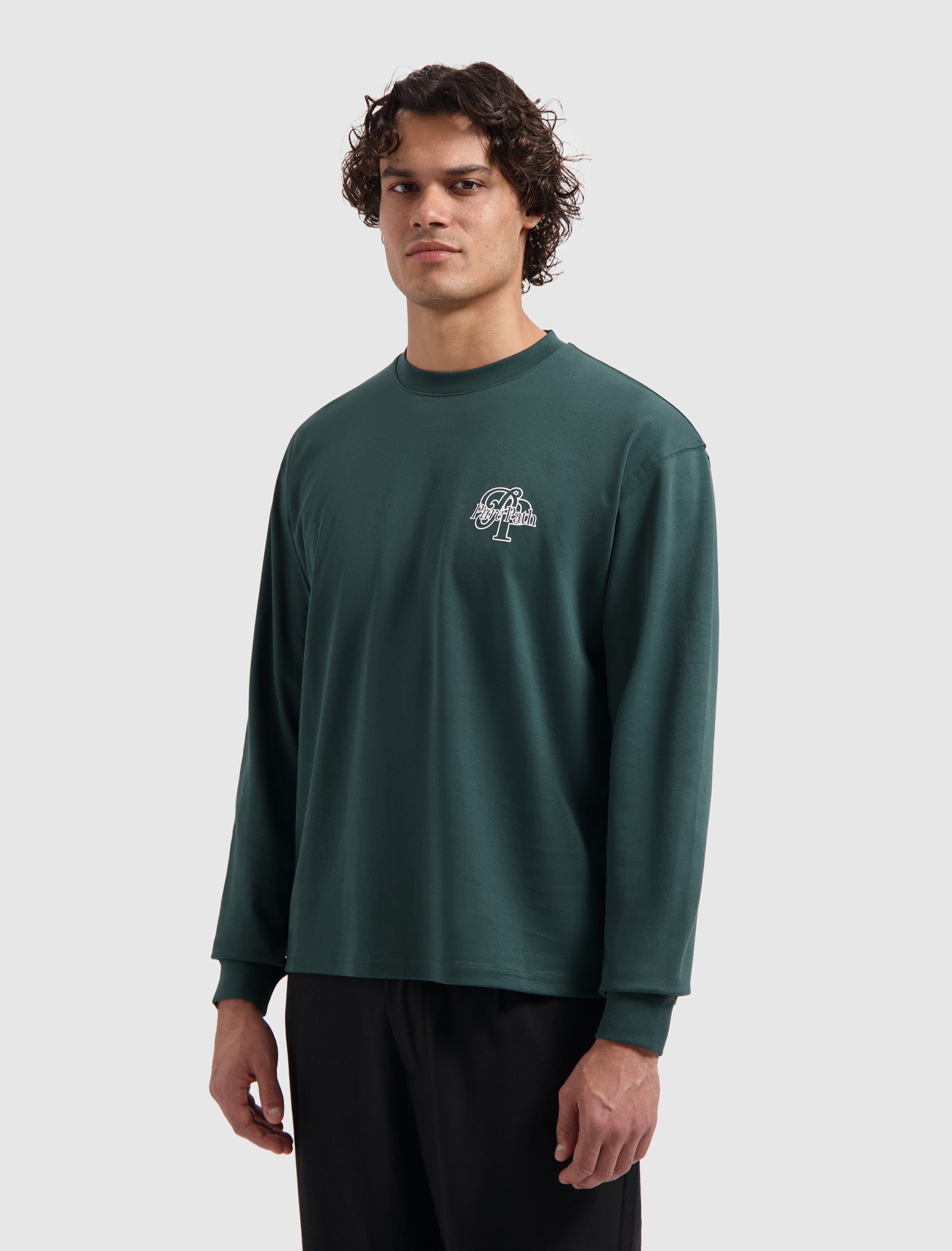 Initials Longsleeve T-shirt | Dark Green