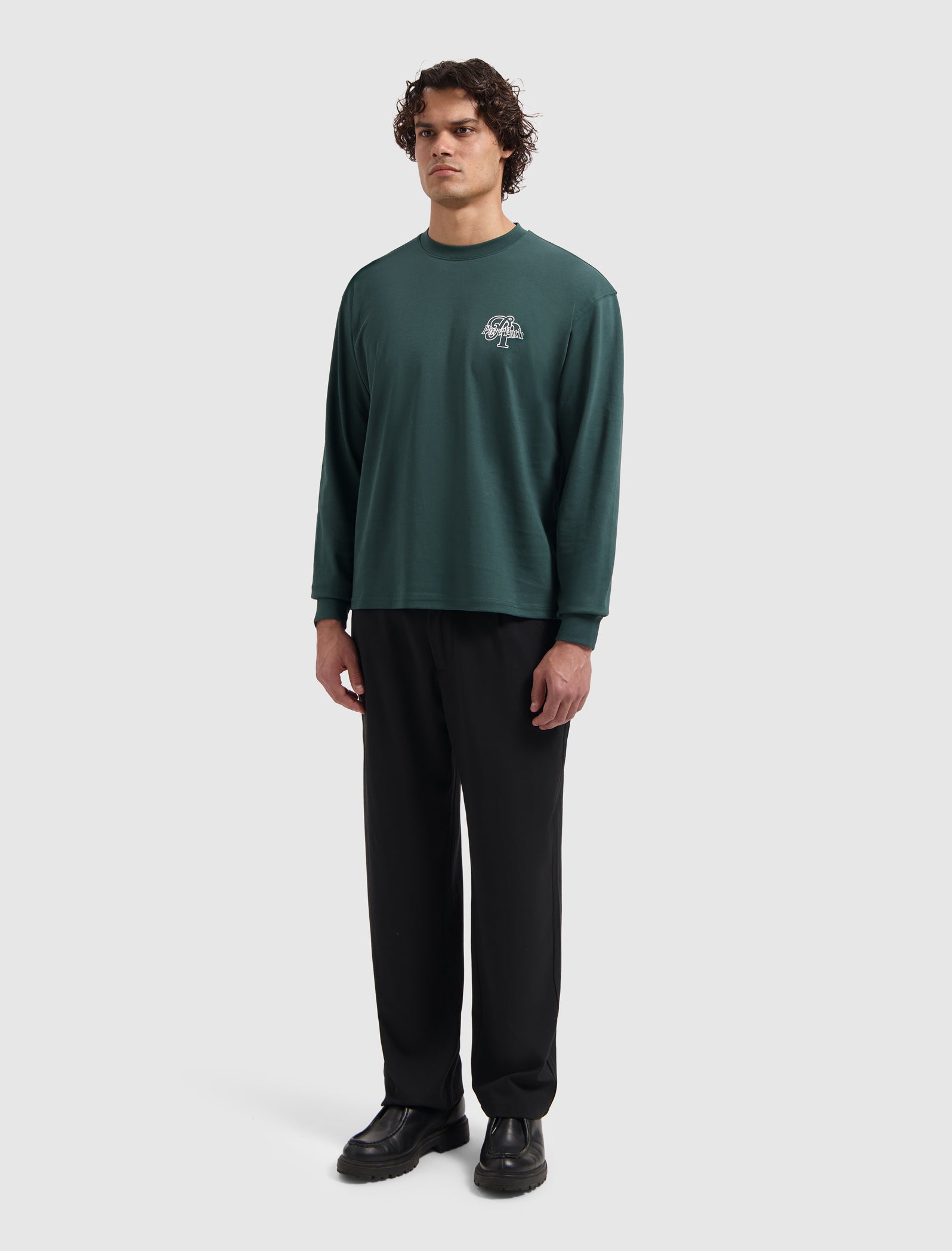 Initials Longsleeve T-shirt | Dark Green