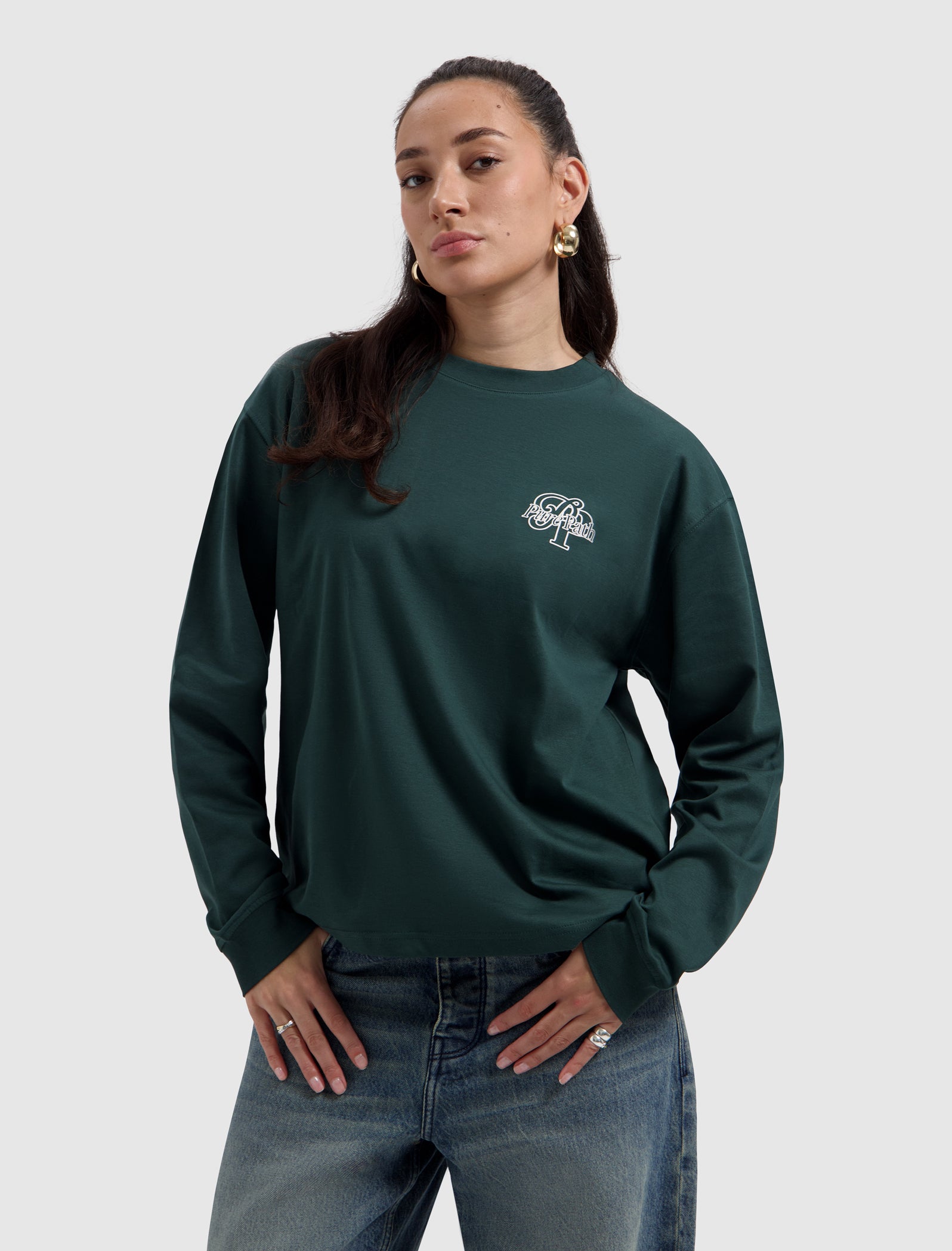 Initials Longsleeve T-shirt | Dark Green