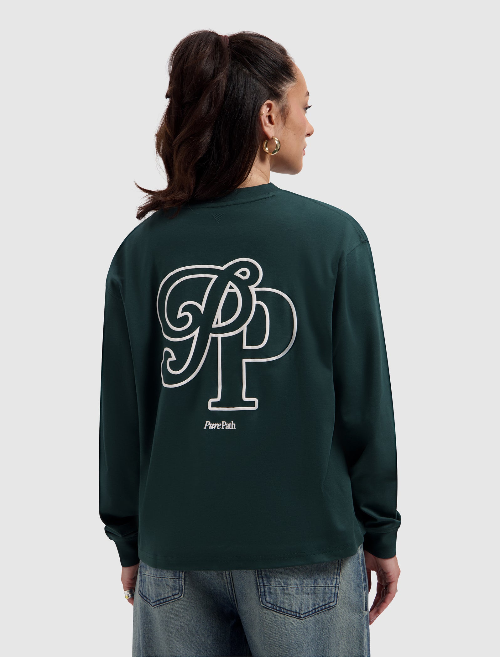 Initials Longsleeve T-shirt | Dark Green
