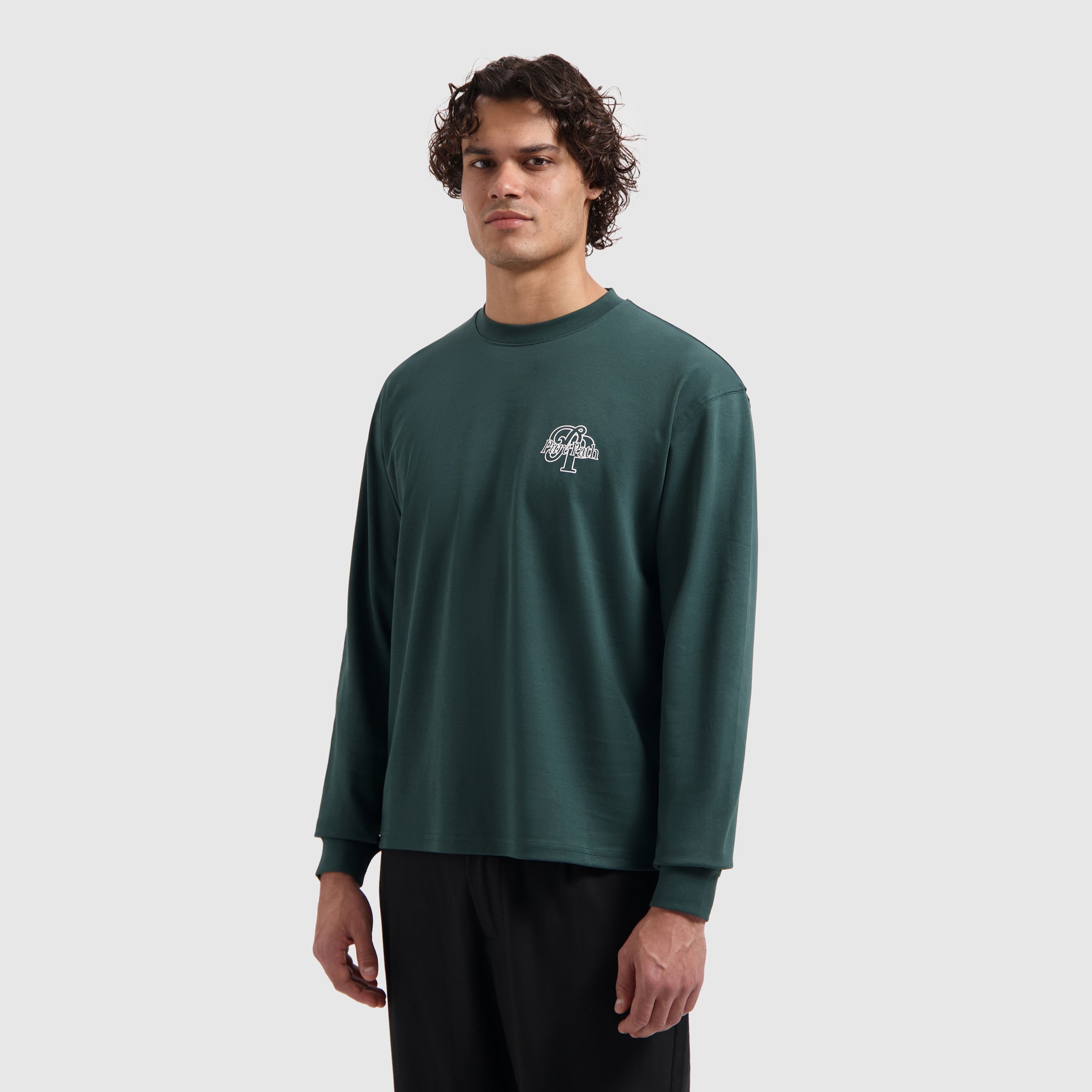 Initials Longsleeve T-shirt | Dark Green