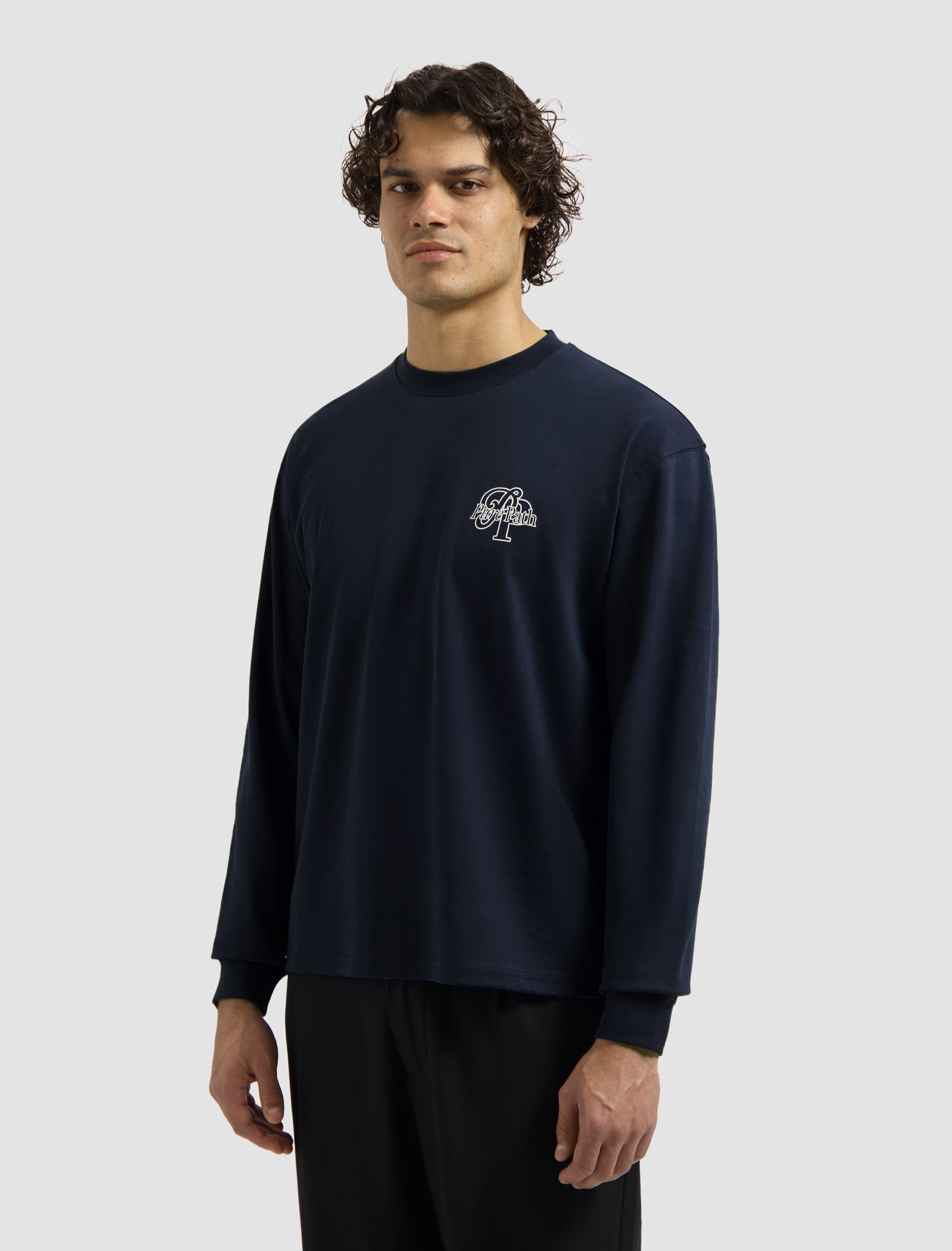 Initials Longsleeve T-shirt | Dark Navy