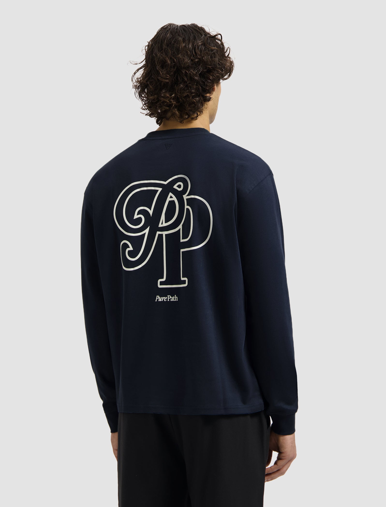Initials Longsleeve T-shirt | Dark Navy